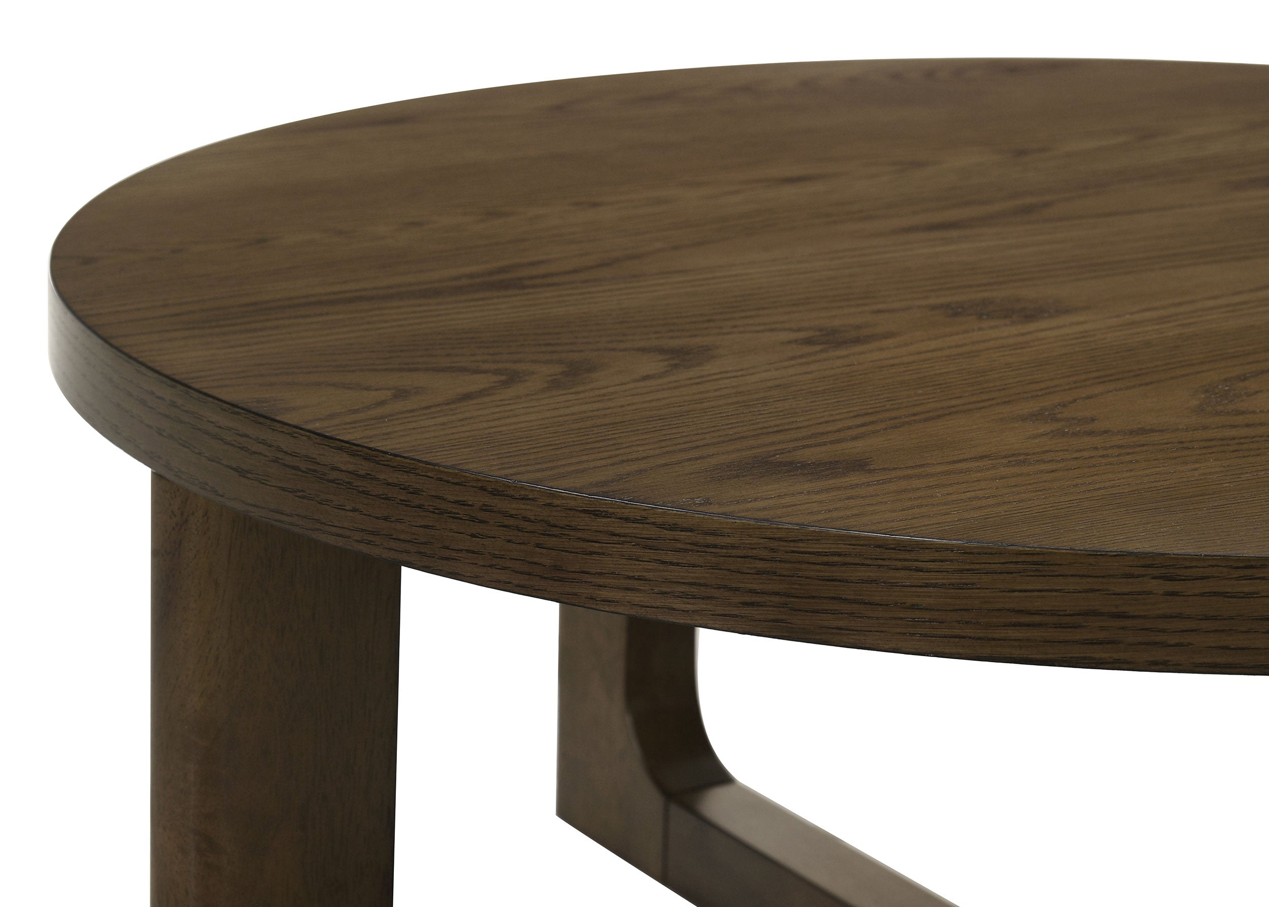 Kessler Round Sculptural Wood End Table Brown-