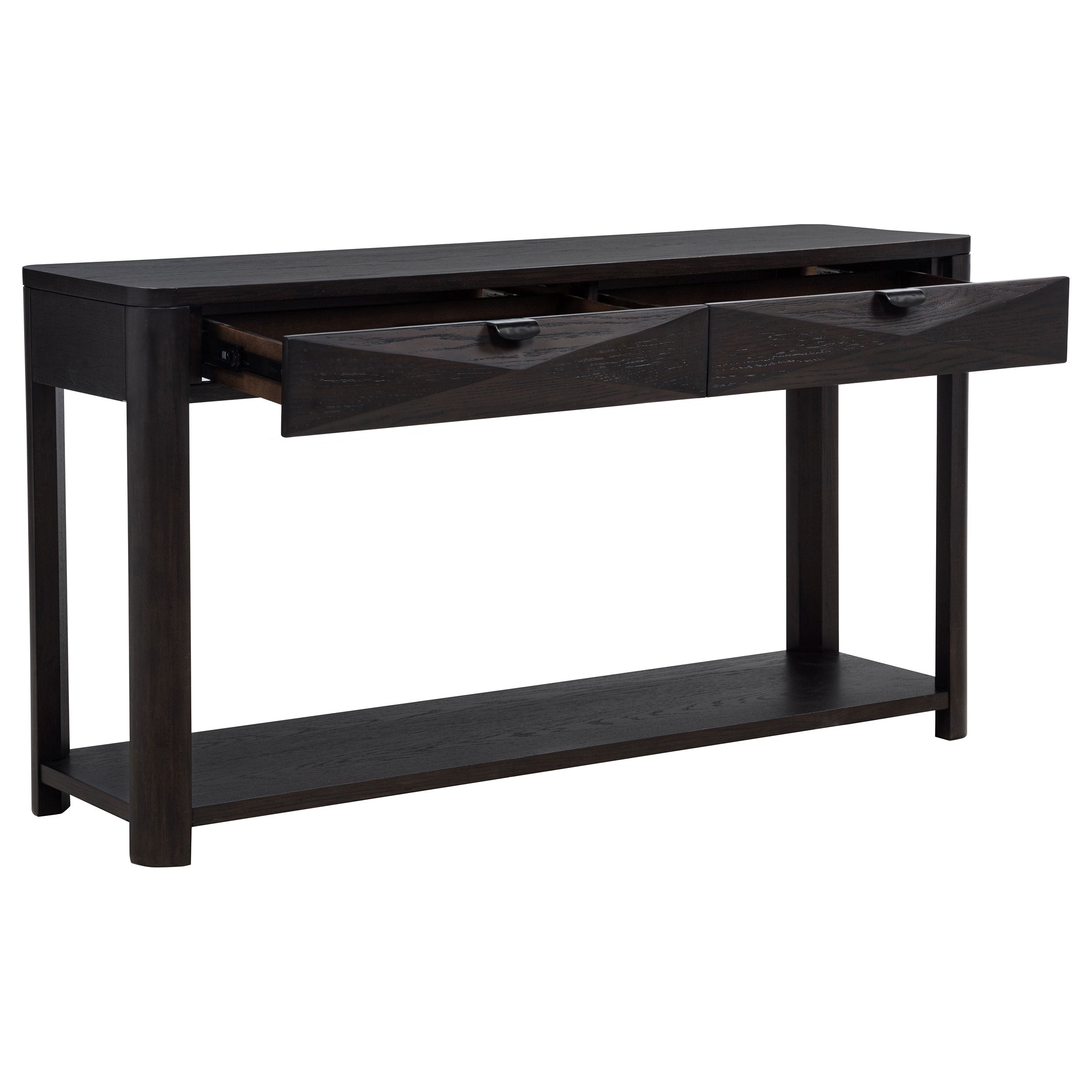 Marcelo Sofa Console Table with 2 Drawers and Shelf Coffee-