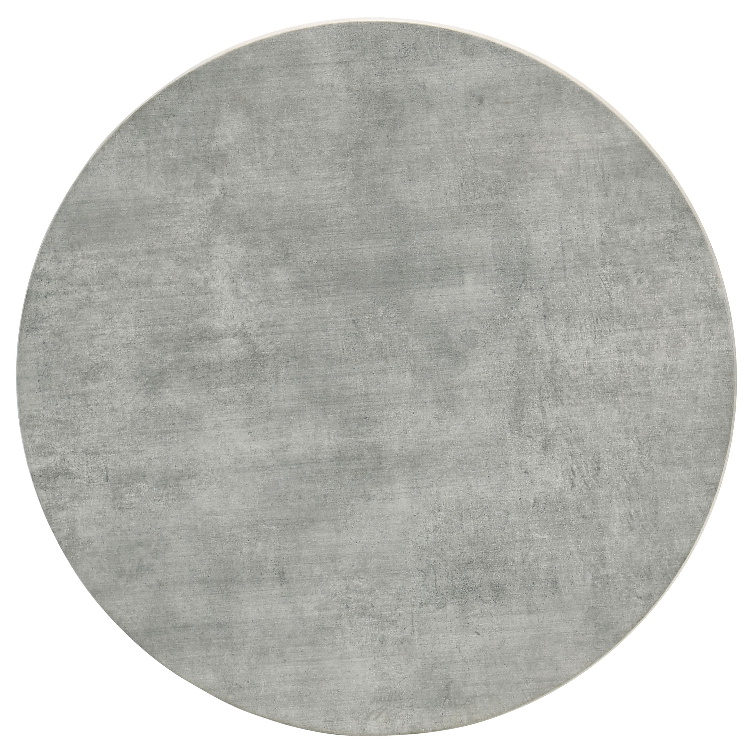 Hadi Round SmartTop Side End Table Cement and Gunmetal-CoasterEveryday