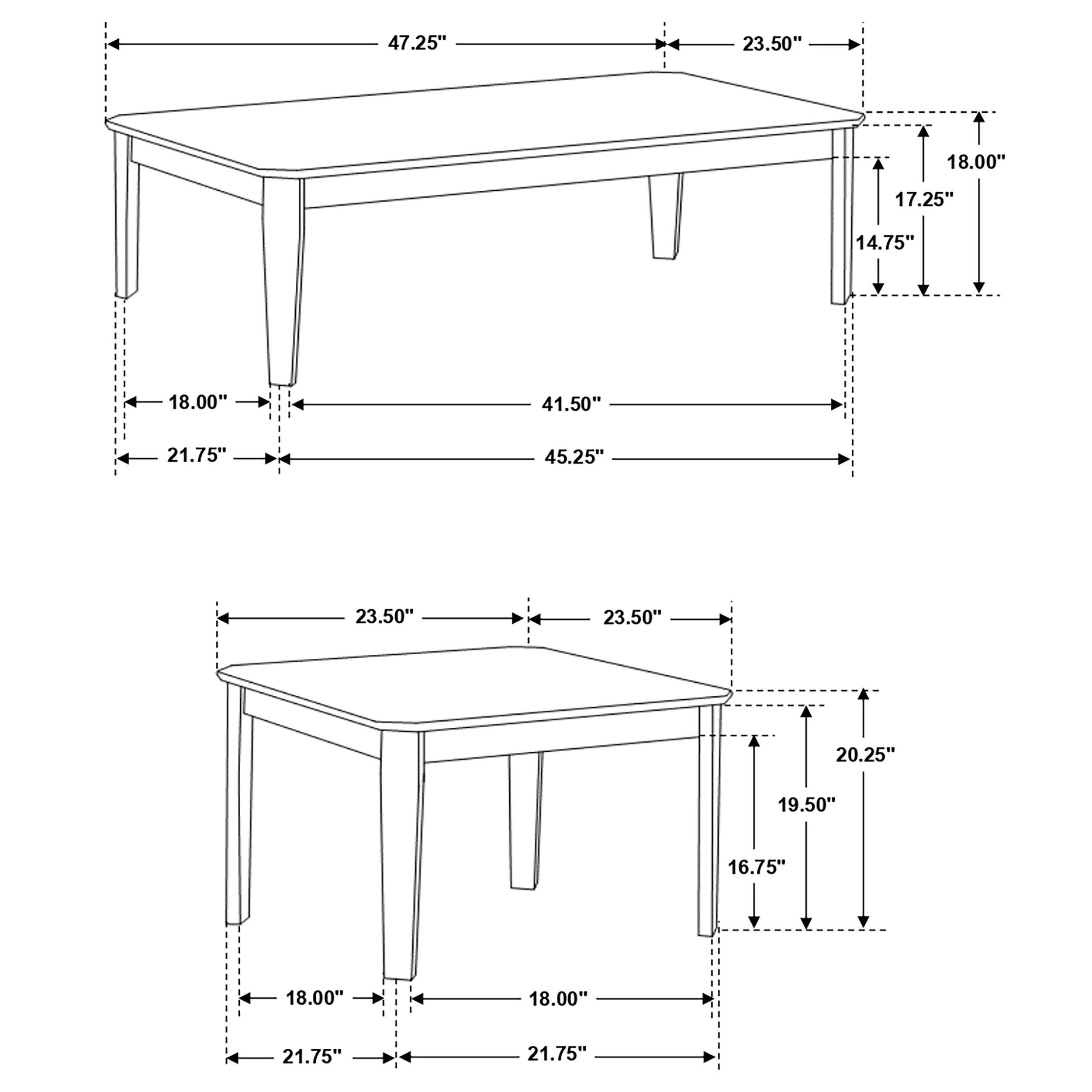 Amaro 3-piece Coffee and End Table Set Dark Brown-CoasterEssence