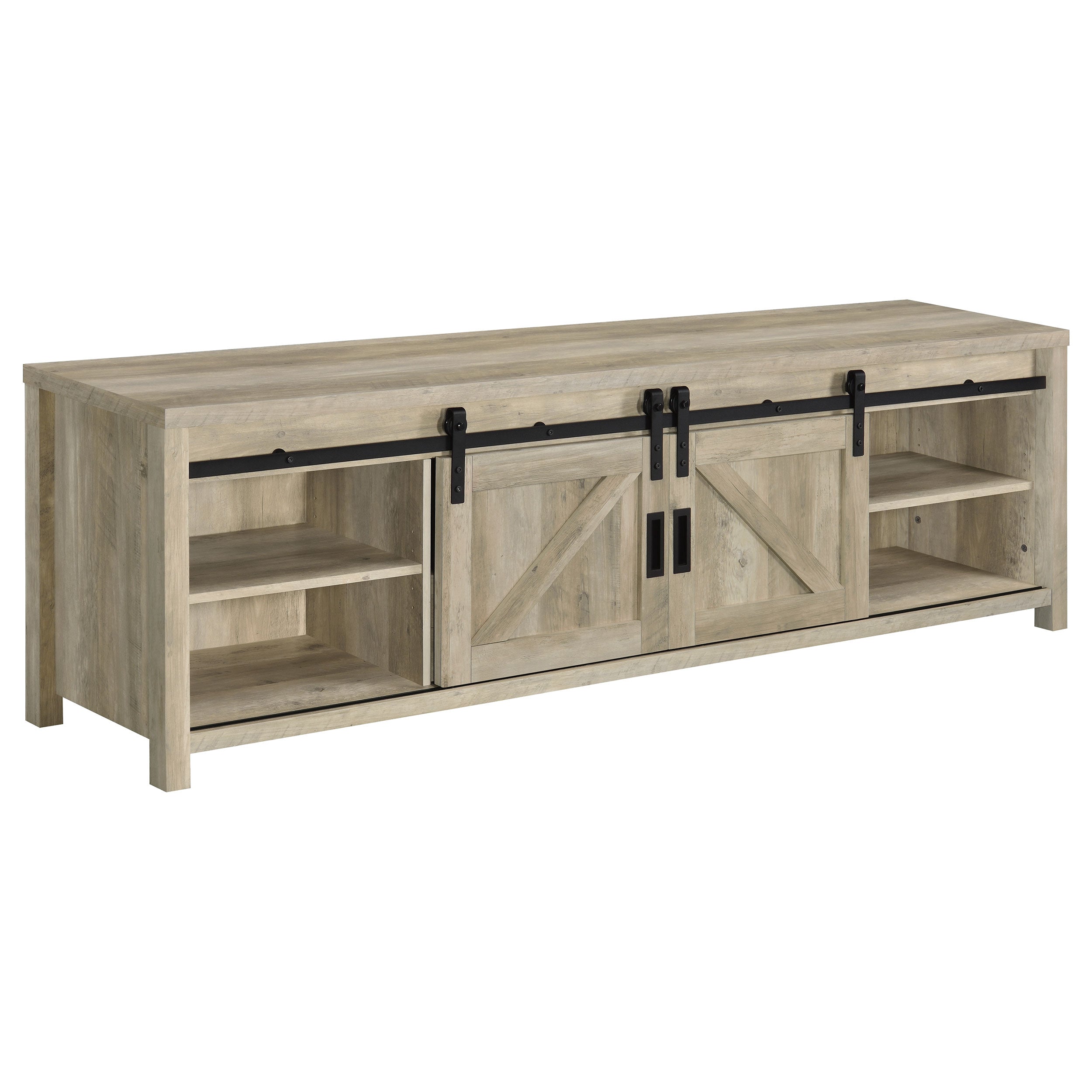 Madra 2-door Engineered Wood 79-inch TV Stand Distressed Pine-CoasterEssence