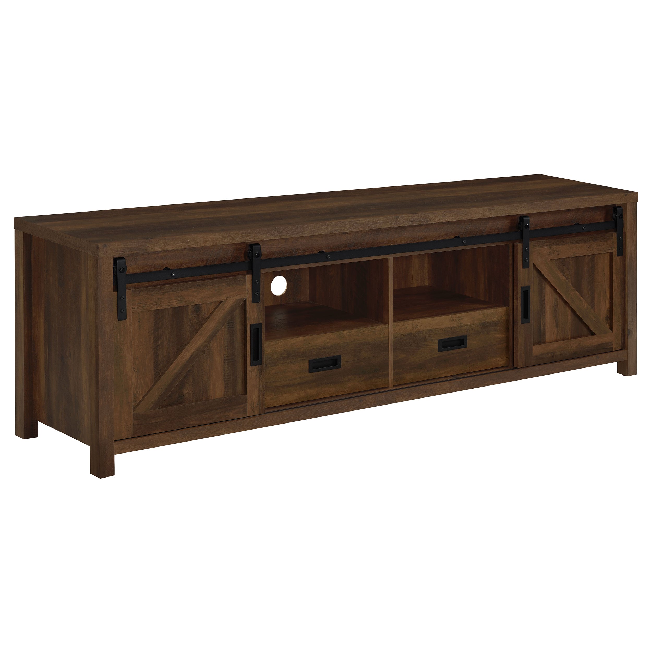 Madra 2-door Engineered Wood 79-inch TV Stand Dark Pine-CoasterEssence
