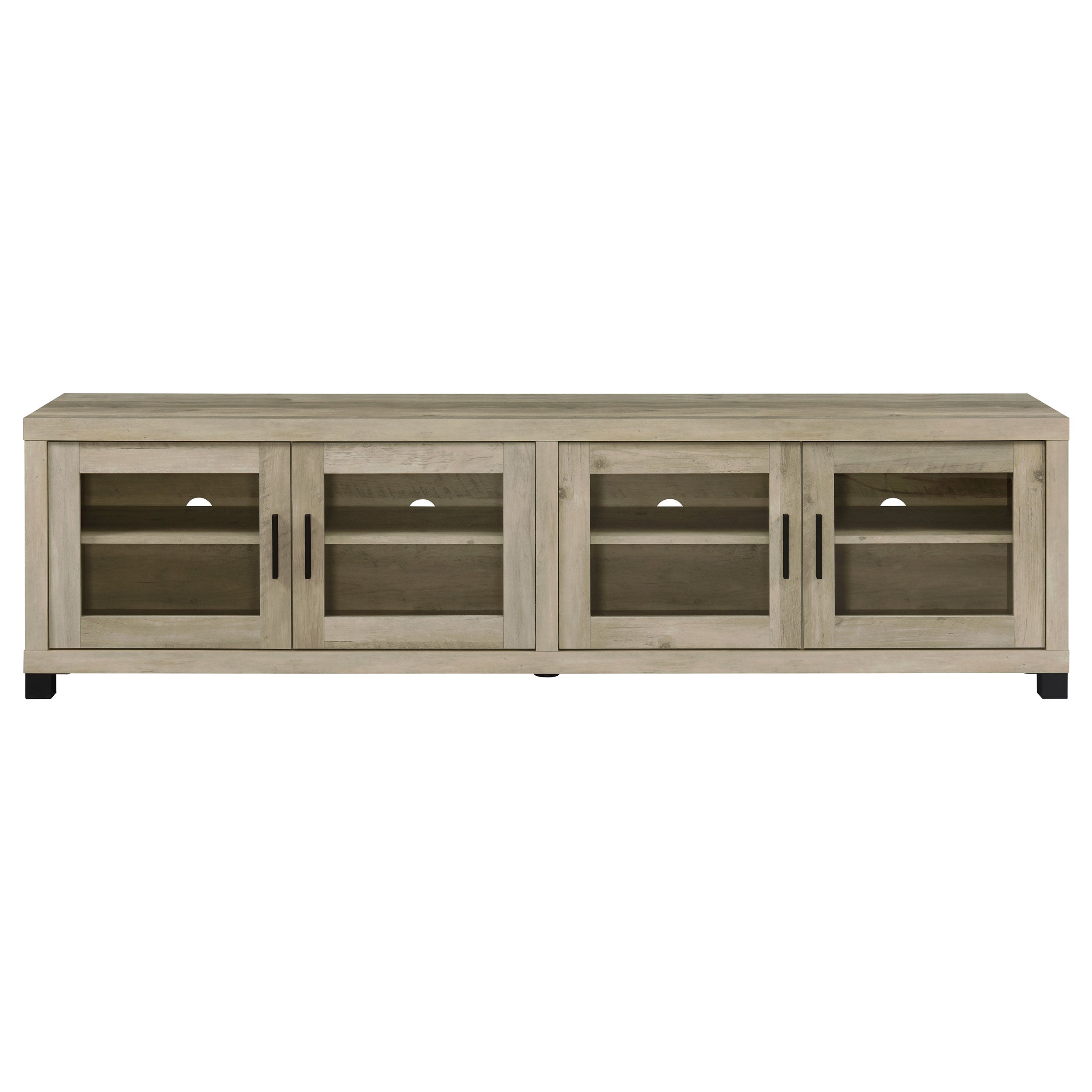 Sachin 4-door Engineered Wood 79-inch TV Stand Distressed Pine-CoasterEssence