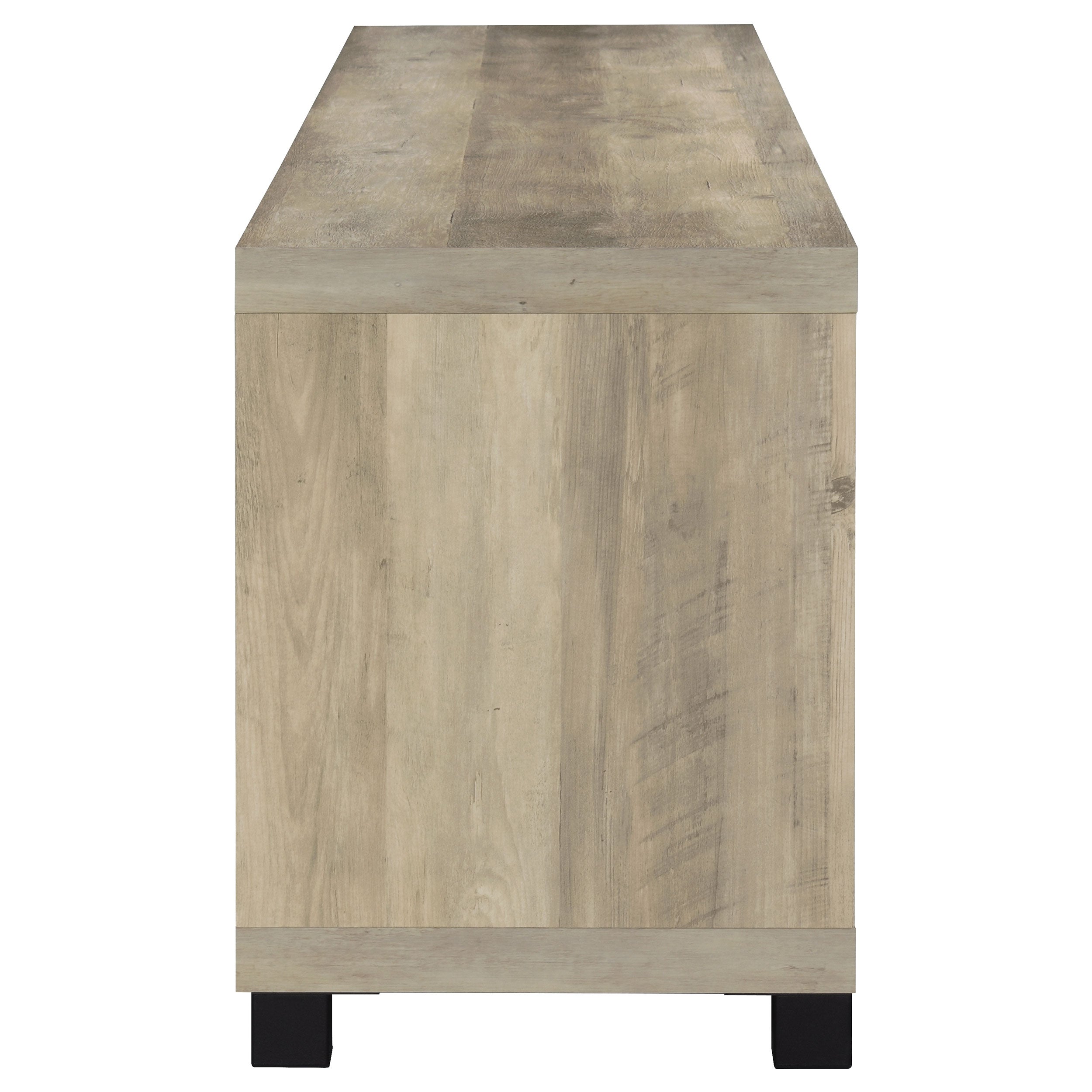 Sachin 4-door Engineered Wood 79-inch TV Stand Distressed Pine-CoasterEssence