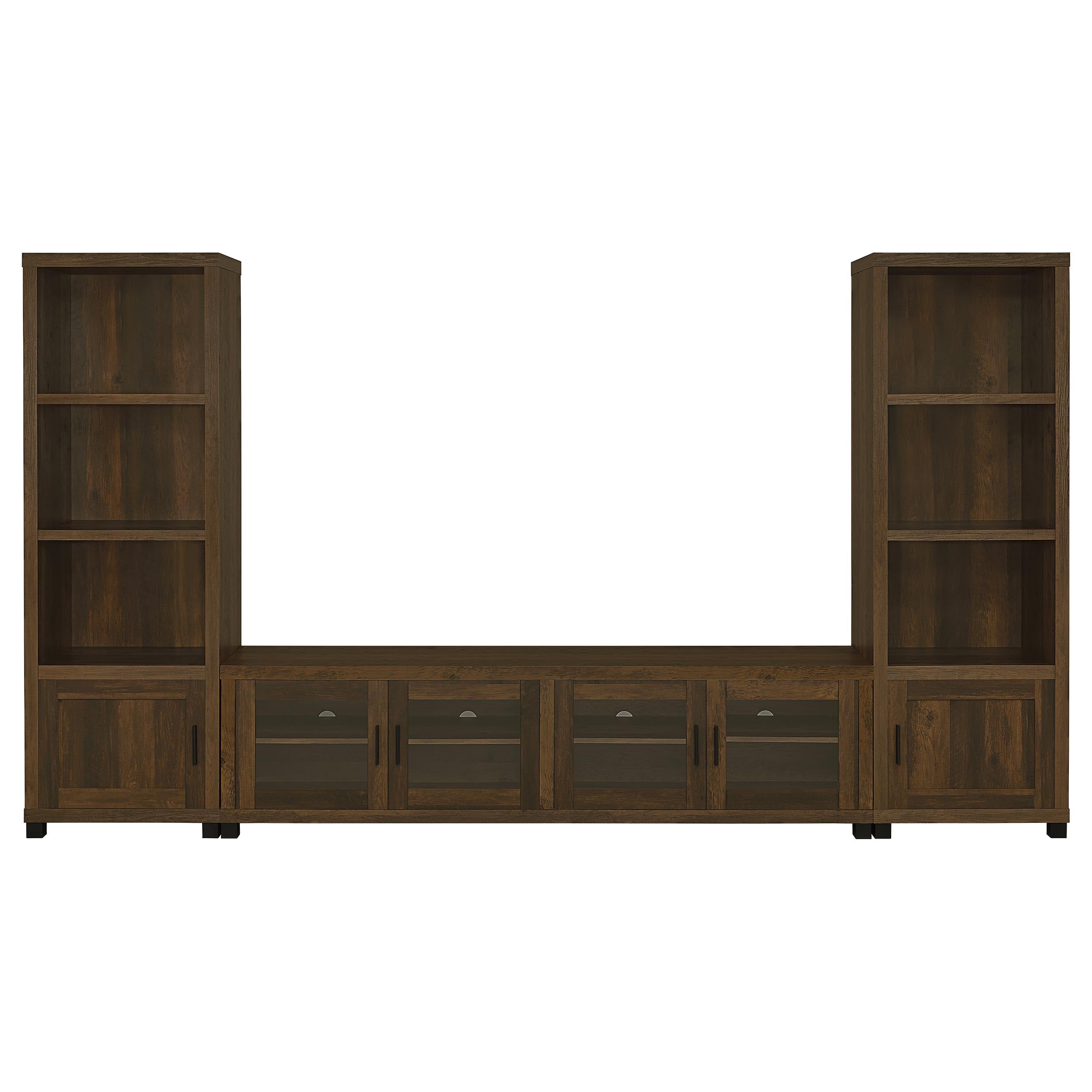 Sachin 3-piece 79-inch TV Entertainment Center Dark Pine-