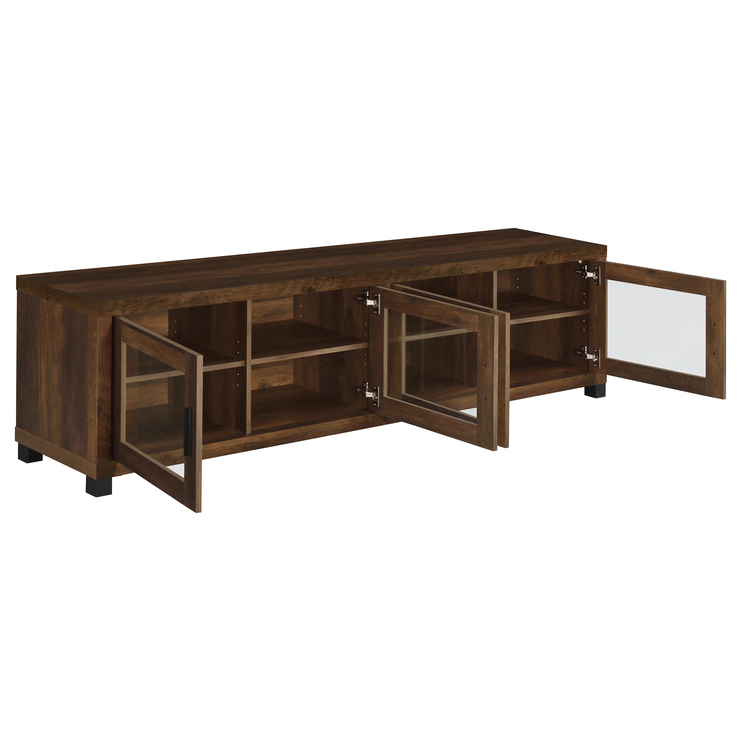 Sachin 3-piece 79-inch TV Entertainment Center Dark Pine-