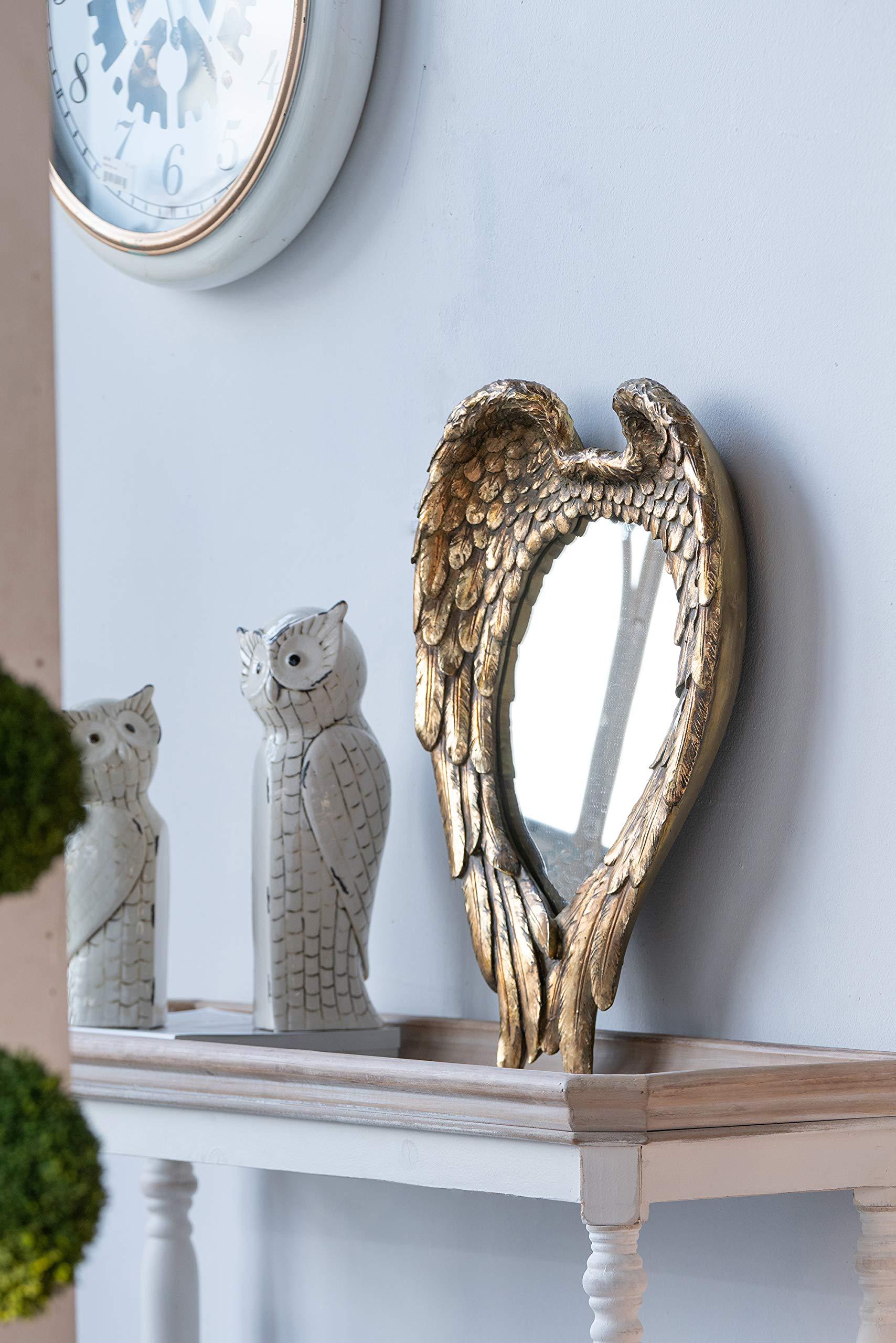22' x 16' Golden Wing Accent Mirror, Wall Mirror for Living Room, Entryway, Bedroom, Foyer, Office