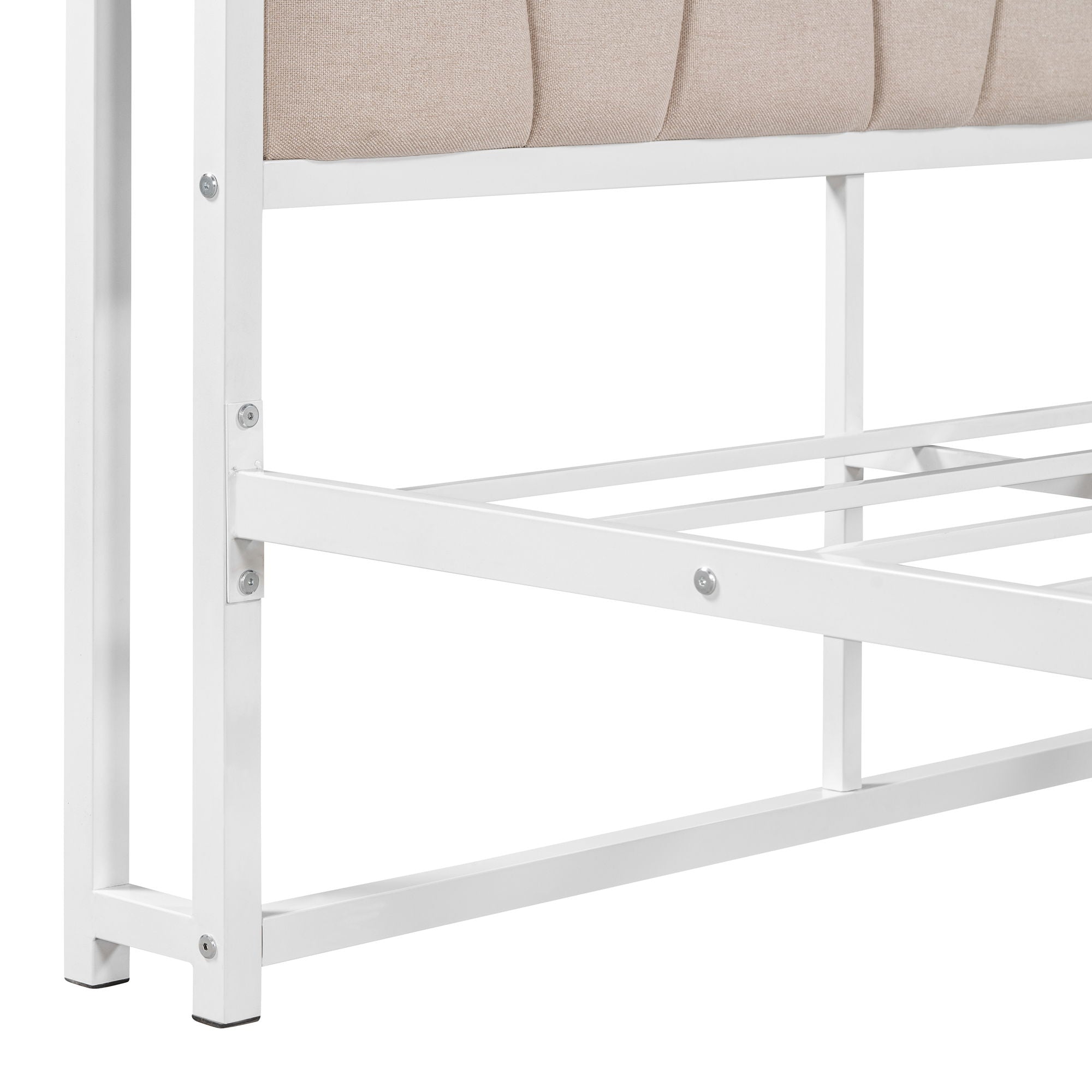 Platform Bed Frame With Trundle, USB Ports And Slat Support, No Box Spring Needed