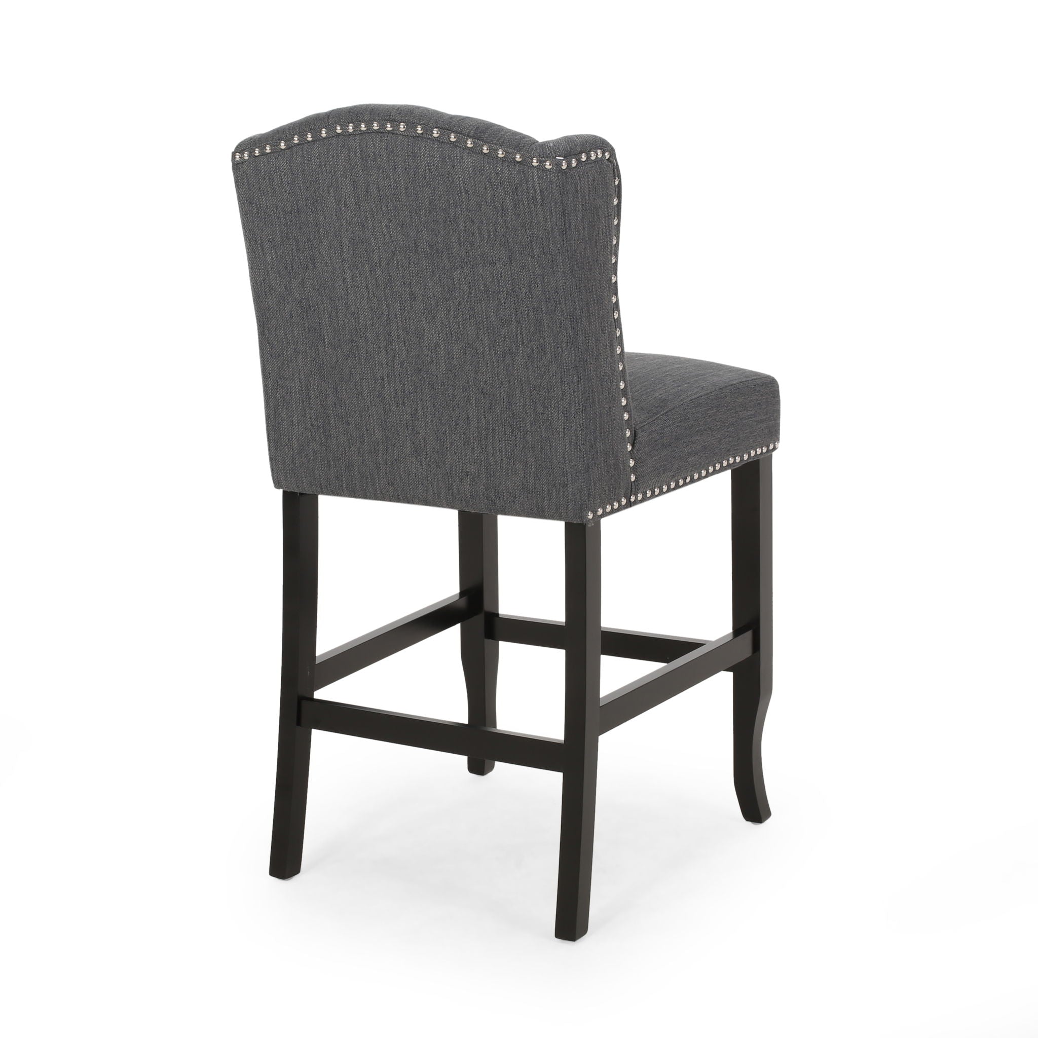 Vienna - Fabric Tufted Counter Stool With Nailhead Accents (Set of 2)