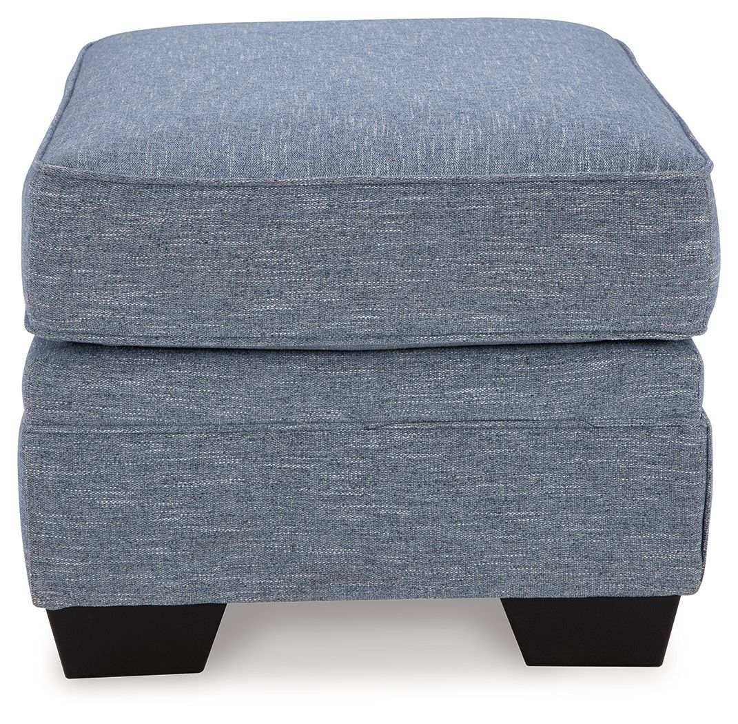 Carissa Manor - Ottoman - Denim - Best Buy Furniture