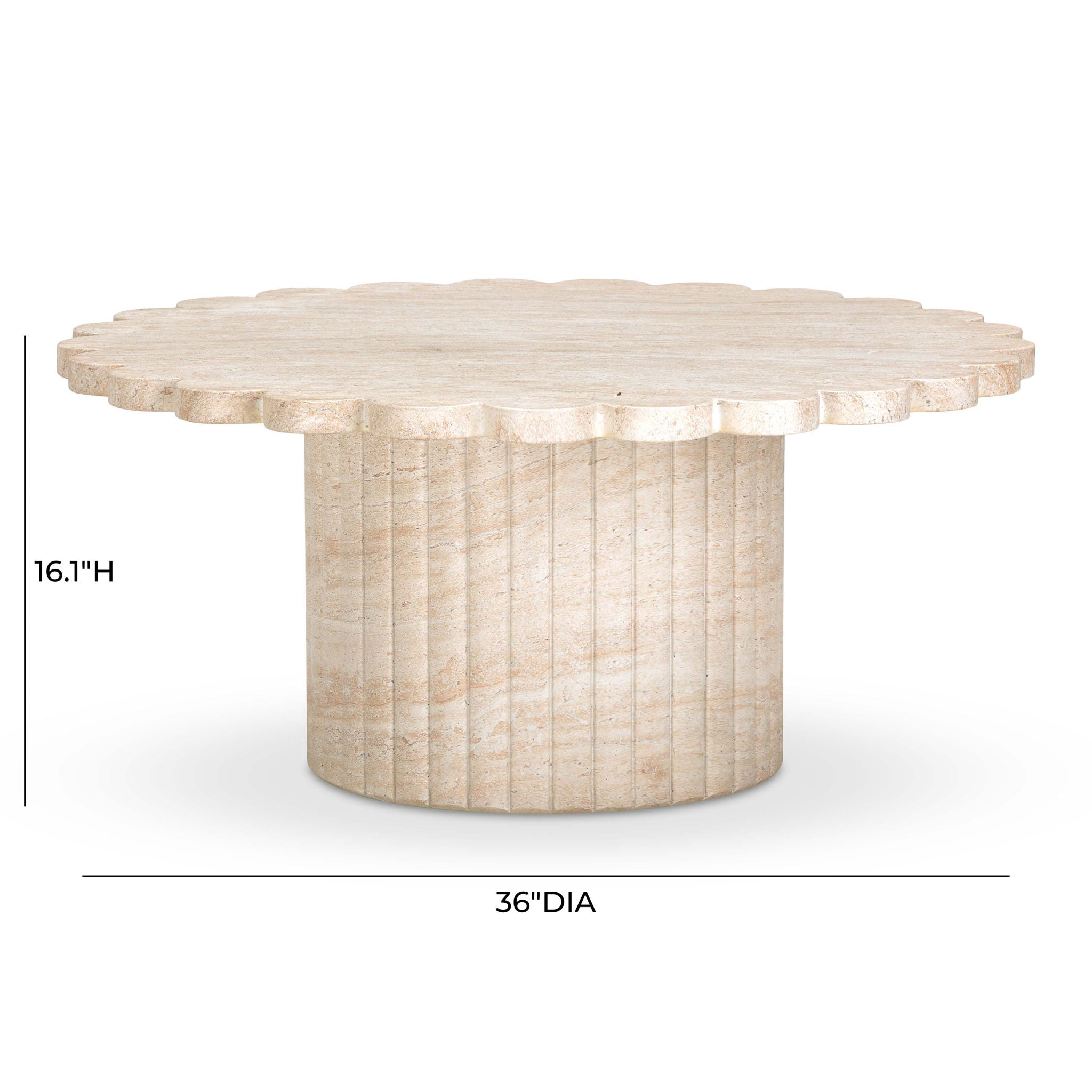 Blossom - Indoor / Outdoor Coffee Table - Washed Travertine