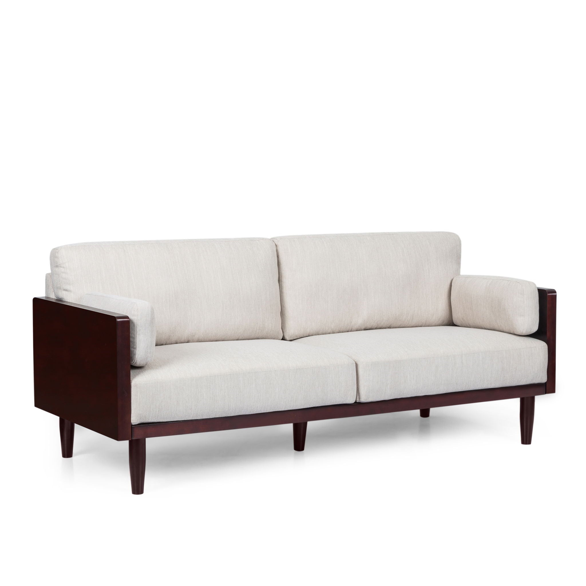Mid - Century 3 Seater Sofa With Pillow Cushions