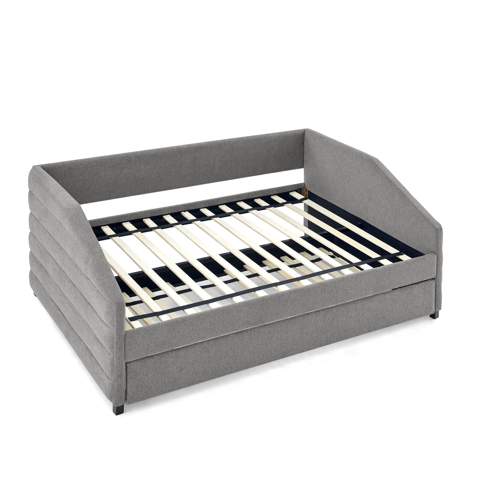 Elegant Daybed With Trundle Upholstered Tufted Sofa Bed