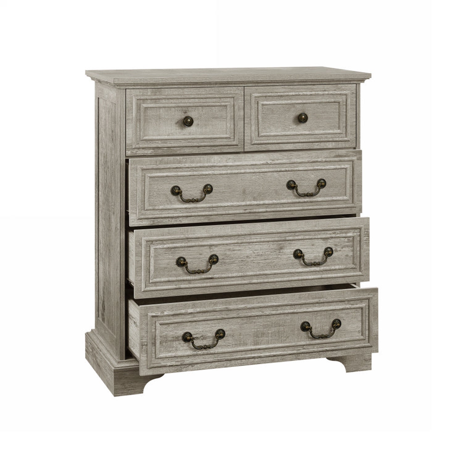 Farmhouse Vintage Design 5 Drawers Dresser, 35.43H x 31.50L inches