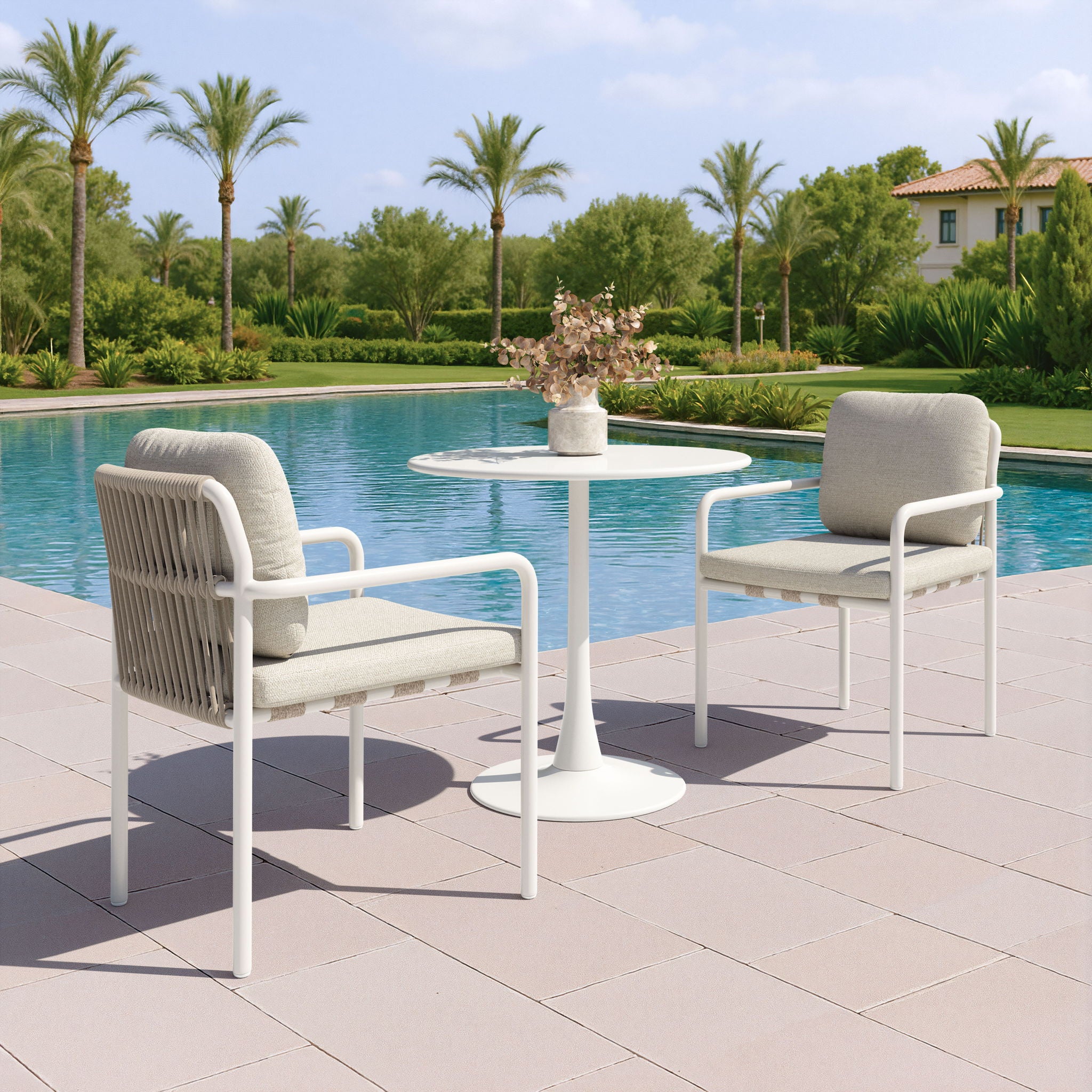 Aite - Outdoor Dining Chair (Set of 2) - Beige