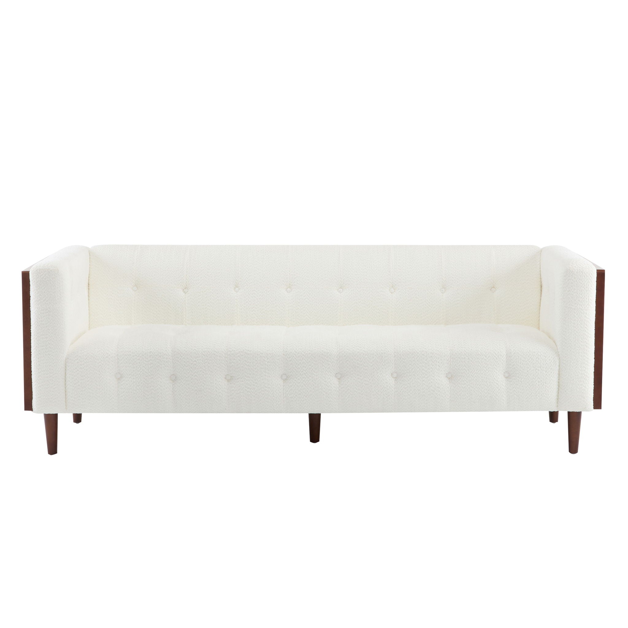 Contemporary 3 Seater Sofa With Tufted Design