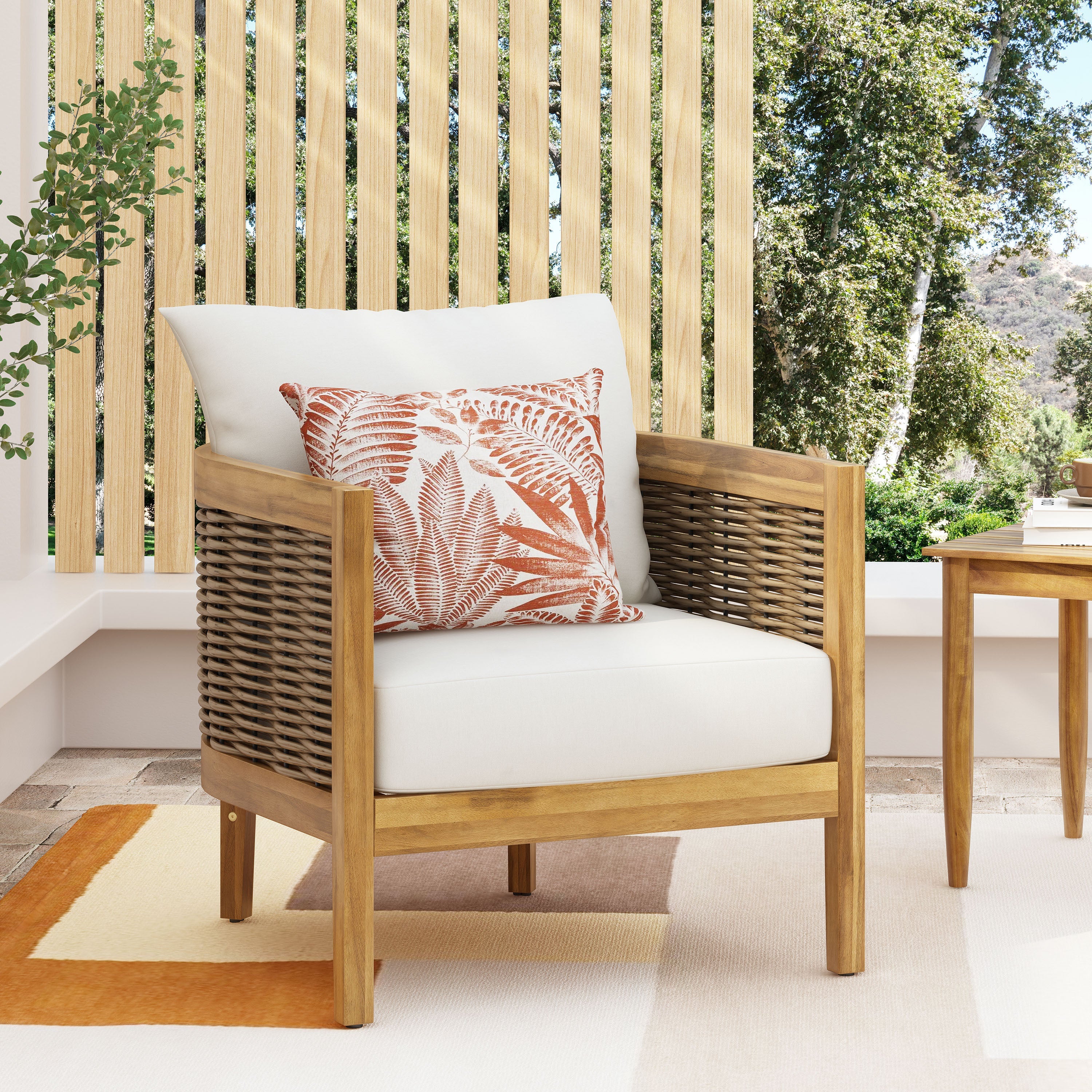Handcrafted Acacia Club Chairs- Set of 2