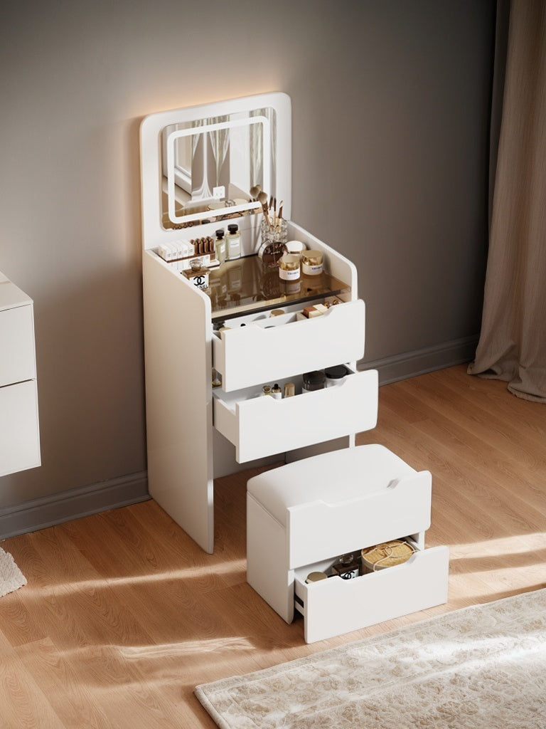 3 in 1 Vanity Desk with Plip Top Mirror | Small Make Up Vanity Set