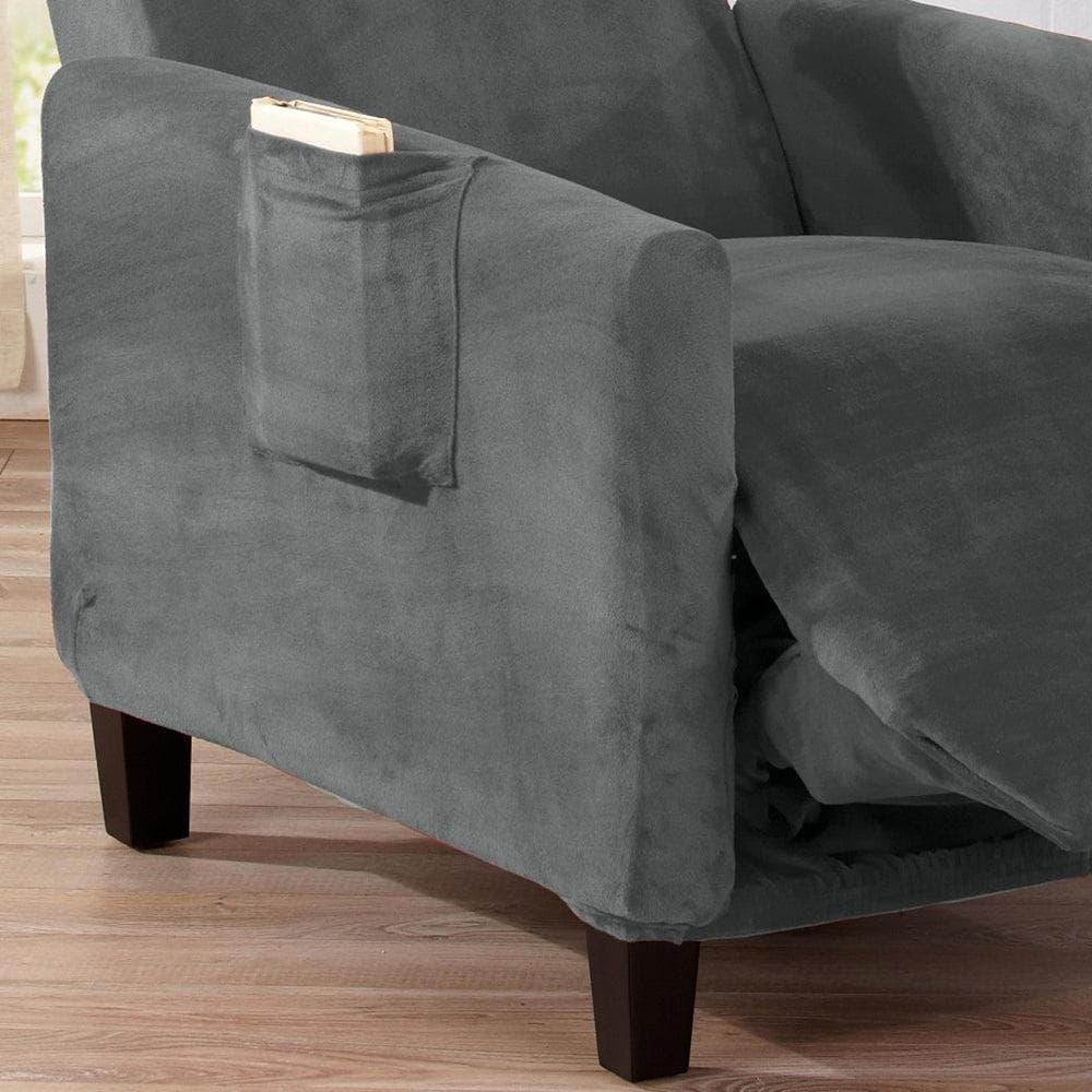Velvet Stretch Slipcover - Gale Collection - Best Buy Furniture