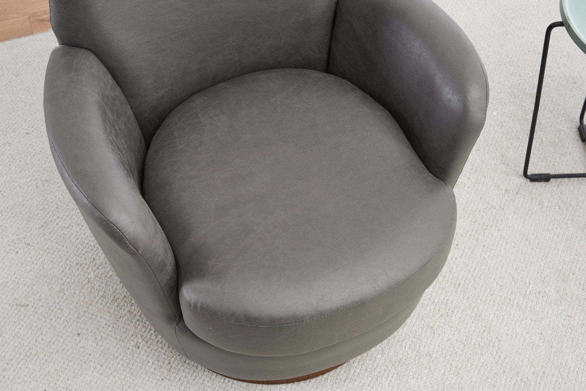 Swivel Accent Chairs Armchair With Stainless Steel Base