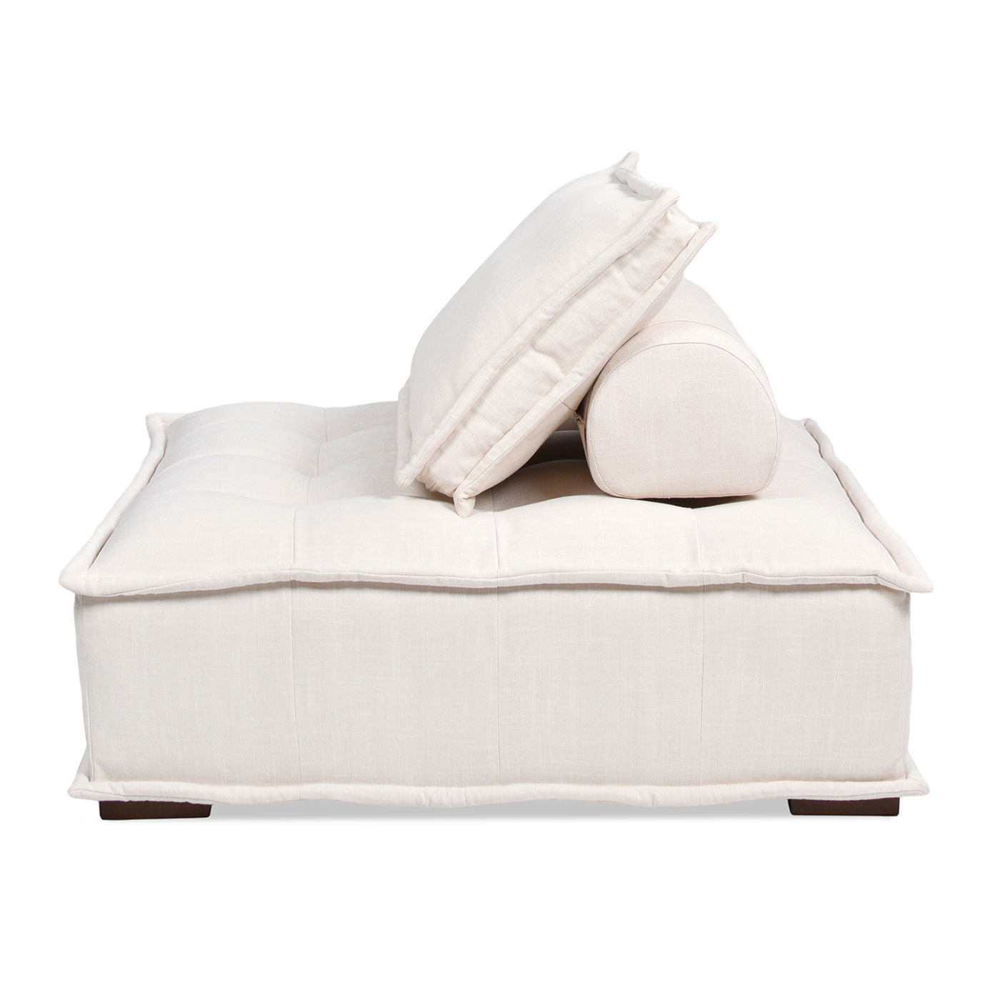 Arwen - Square Modular Pillow Back Lounge Chair - White Beige - Best Buy Furniture