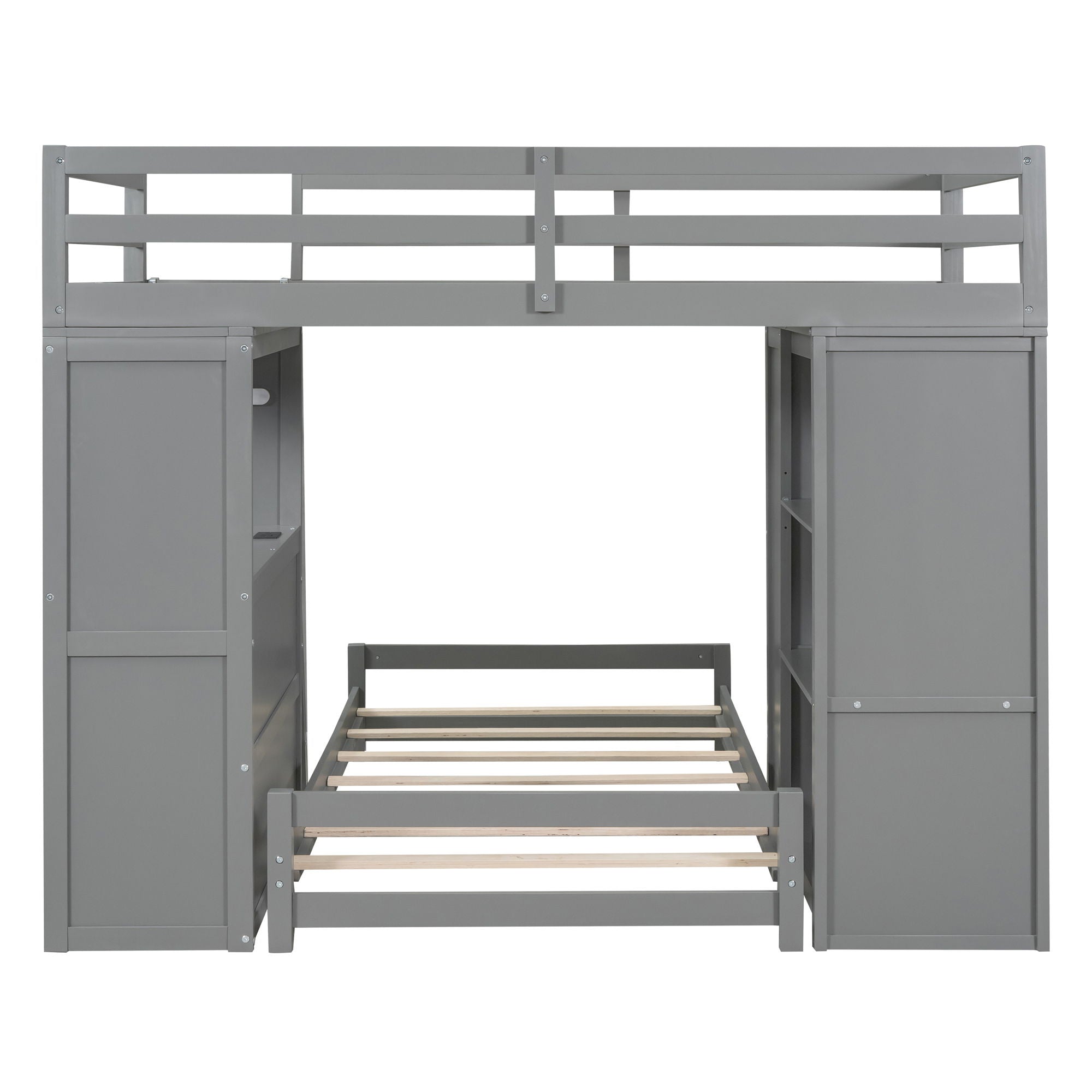 Bunk Bed With LED Light And USB Ports