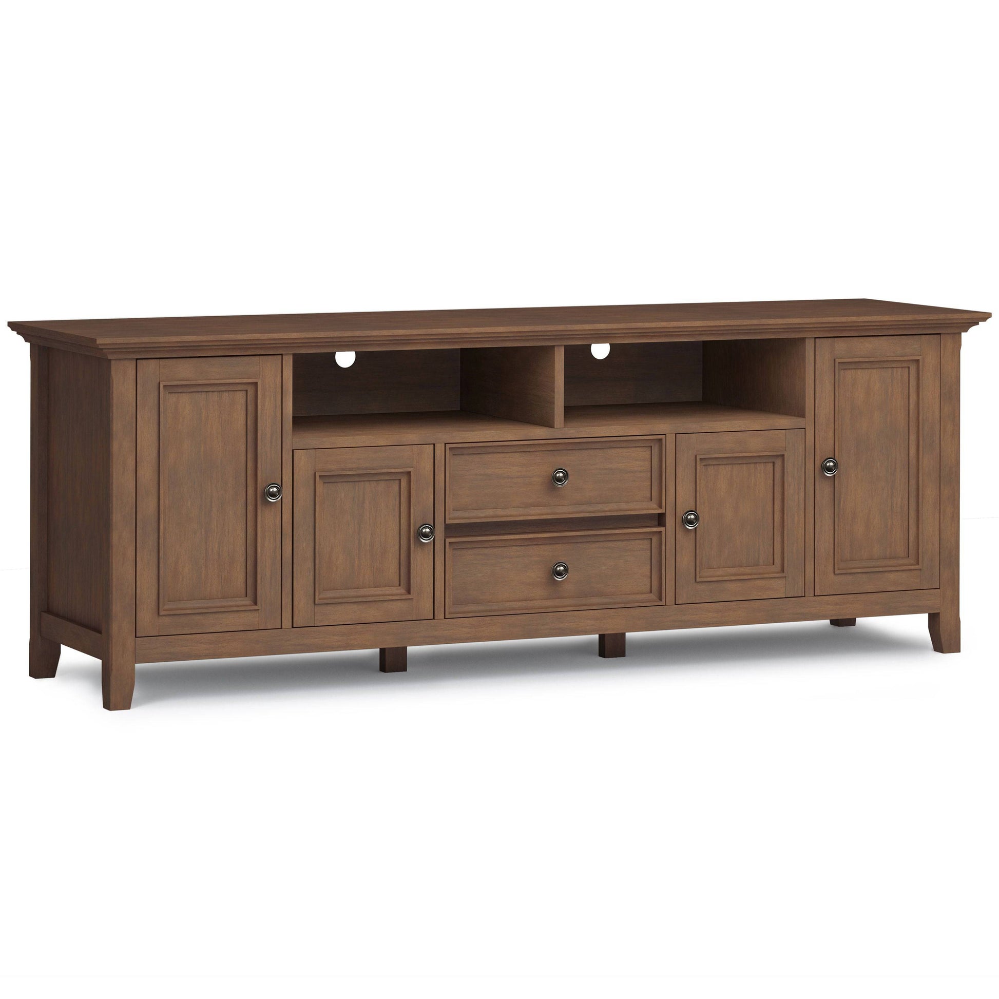 Amherst - Wide TV Media Stand - Rustic Natural Aged Brown - Best Buy Furniture