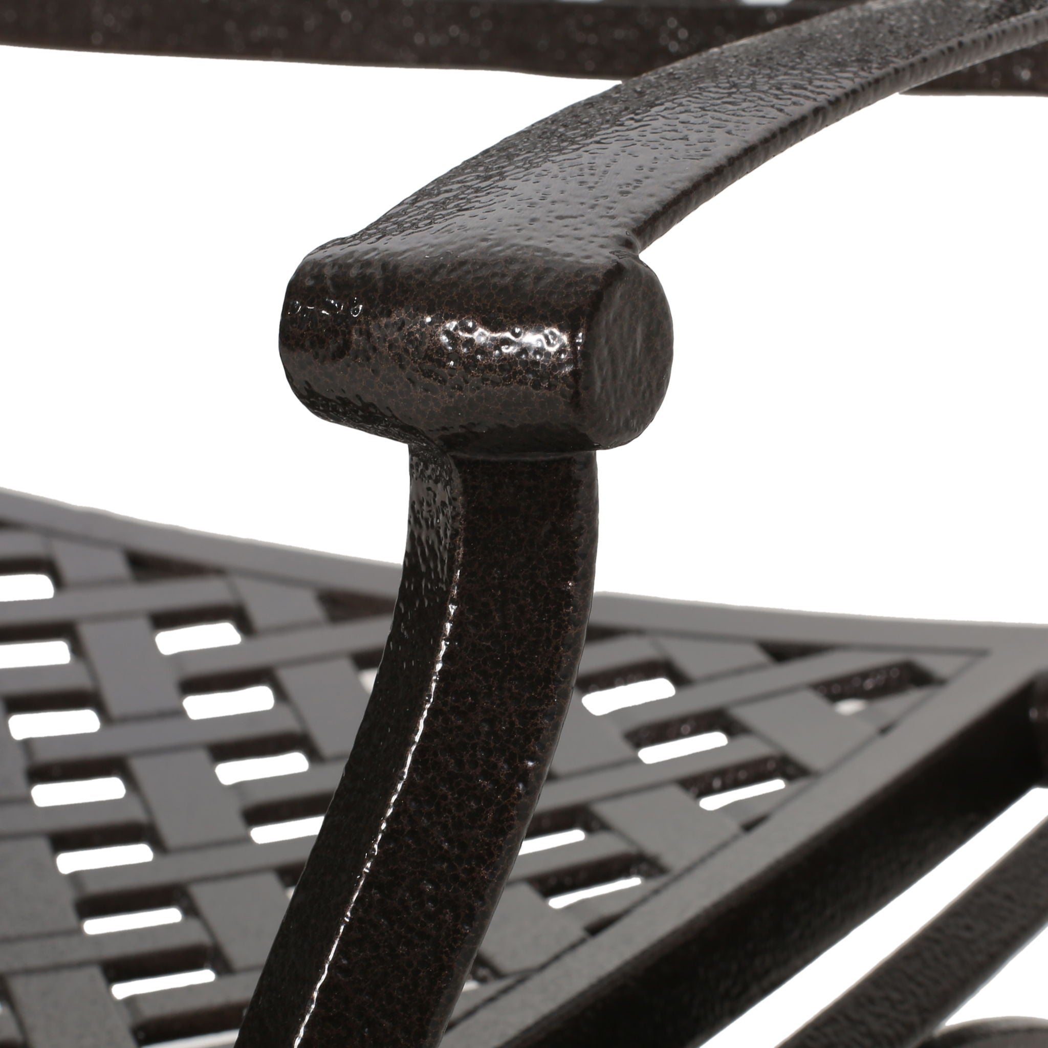 Cast Aluminum Dining Chair With Hand Crafted Details - Bronze