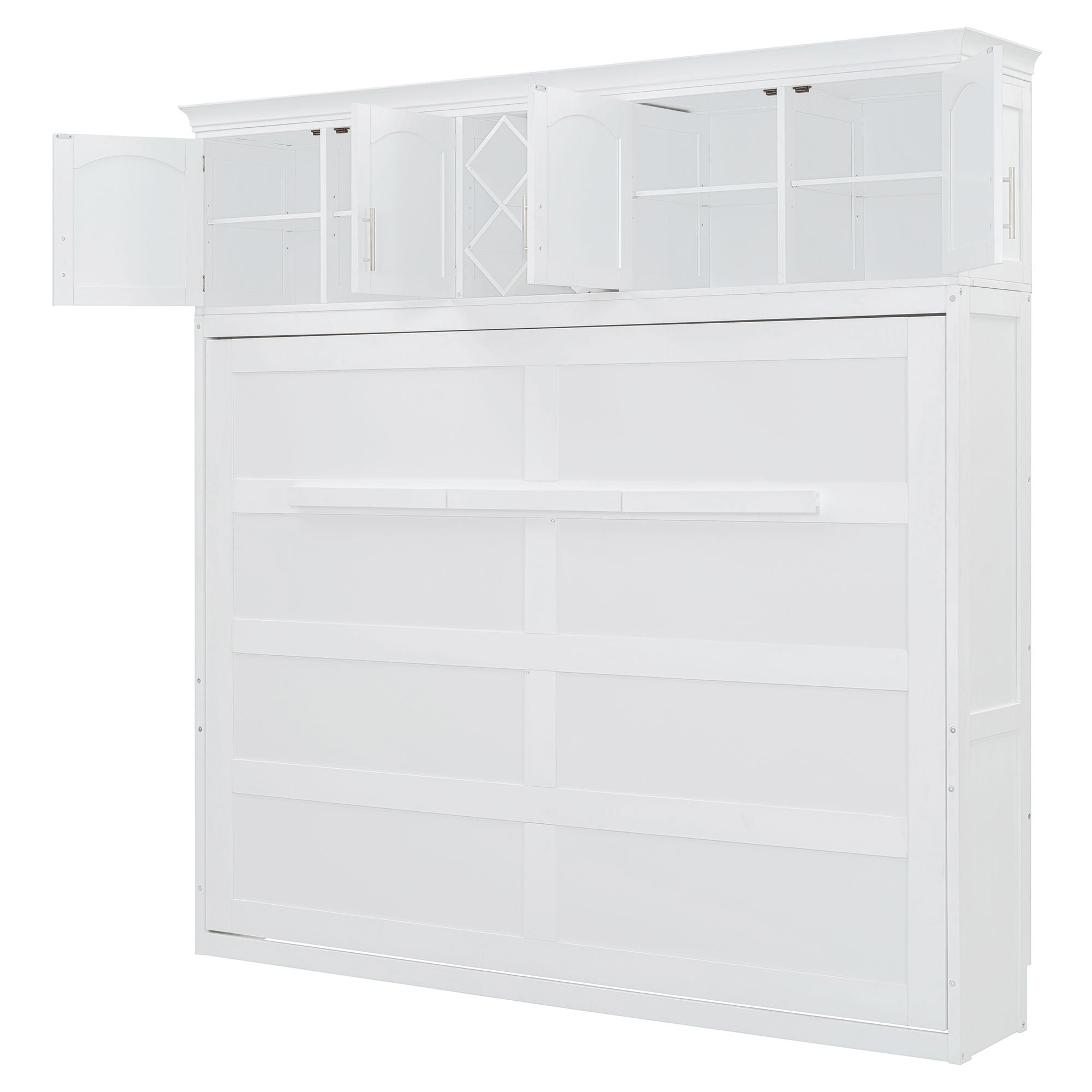Murphy Wall Bed With Top Cabinets & Wine Rack