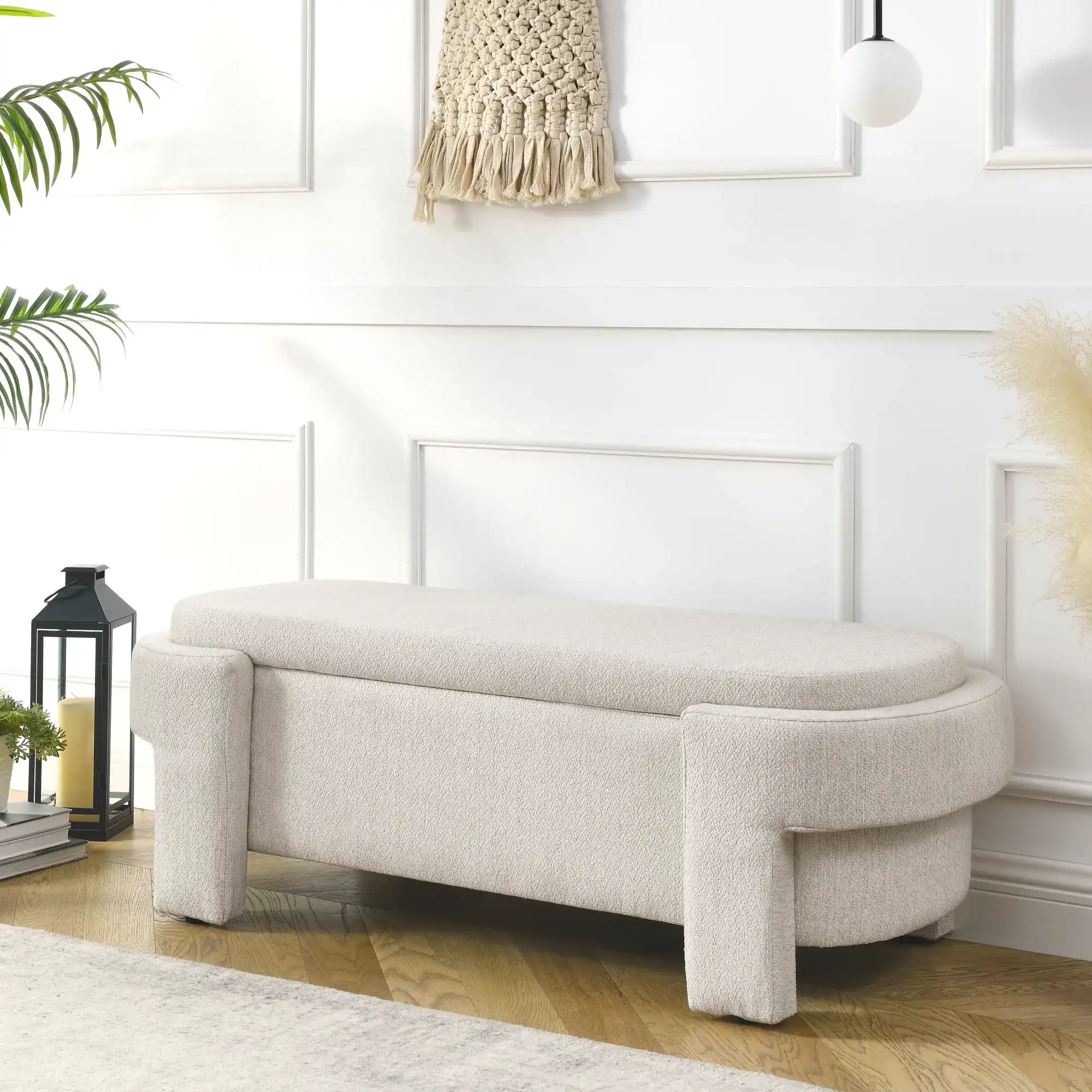 Vespera Fabric Storage Bench