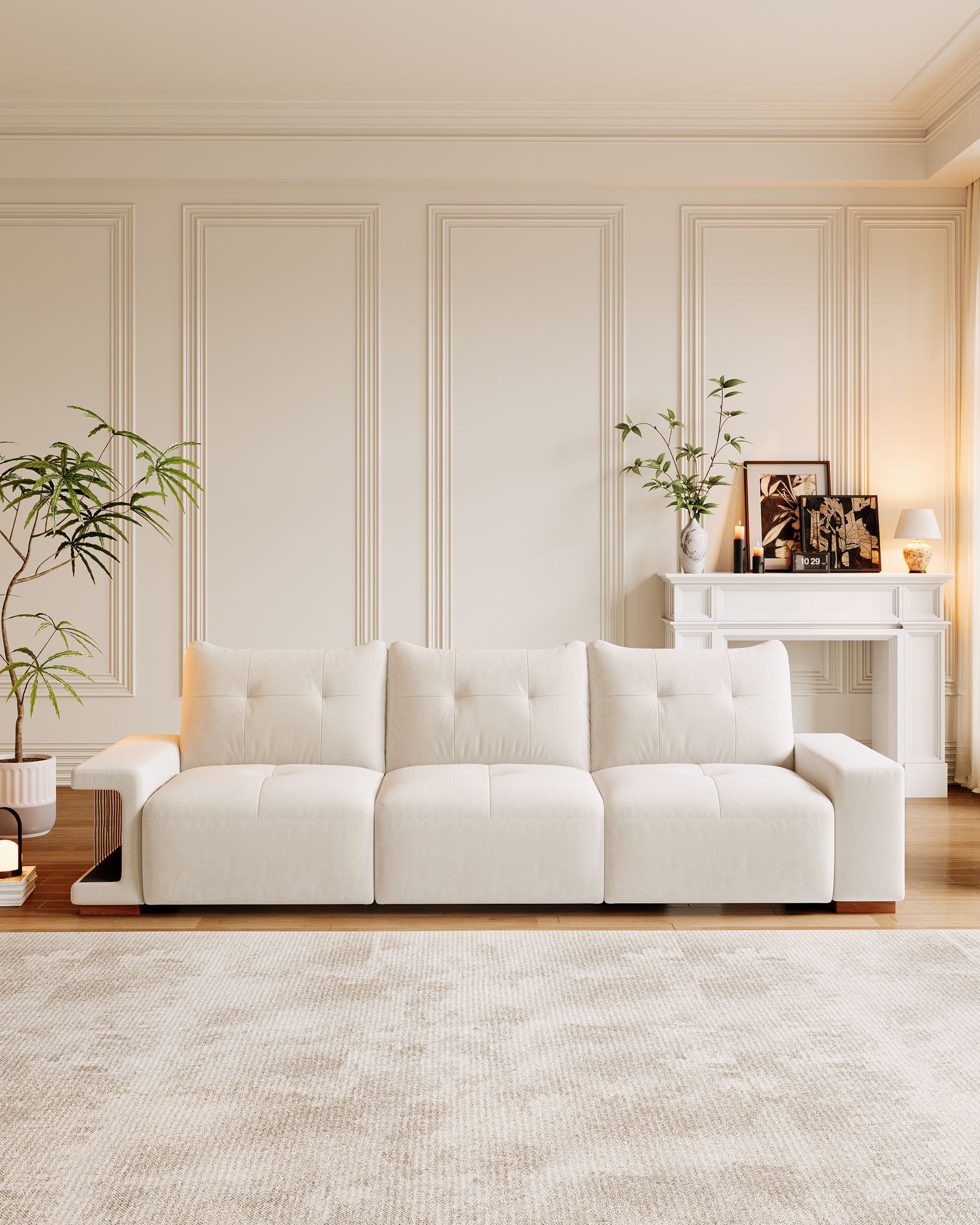 3 Seater Sofa Couch For Living Room, Modern Couches For Small Space, Cat Nest Sofa, For Cat Friendly, Comfy Couch With Waterproof And Cat Scratch Resistant Fabric