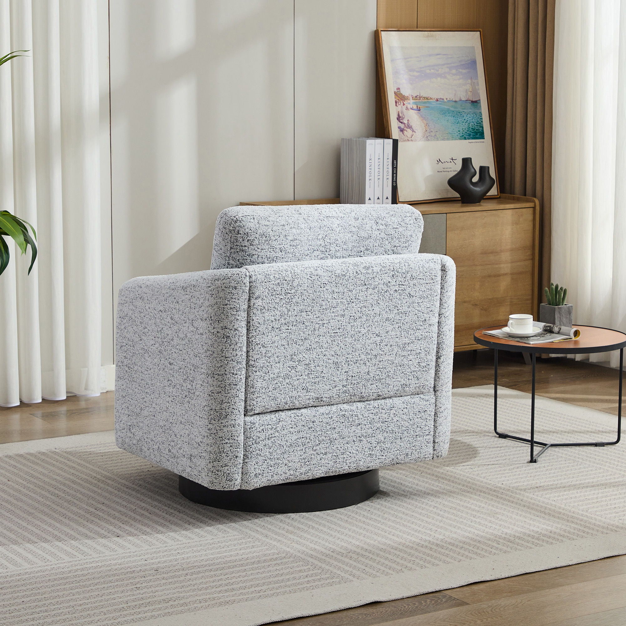 Swivel Accent Chair, 360 Degree For Living Room