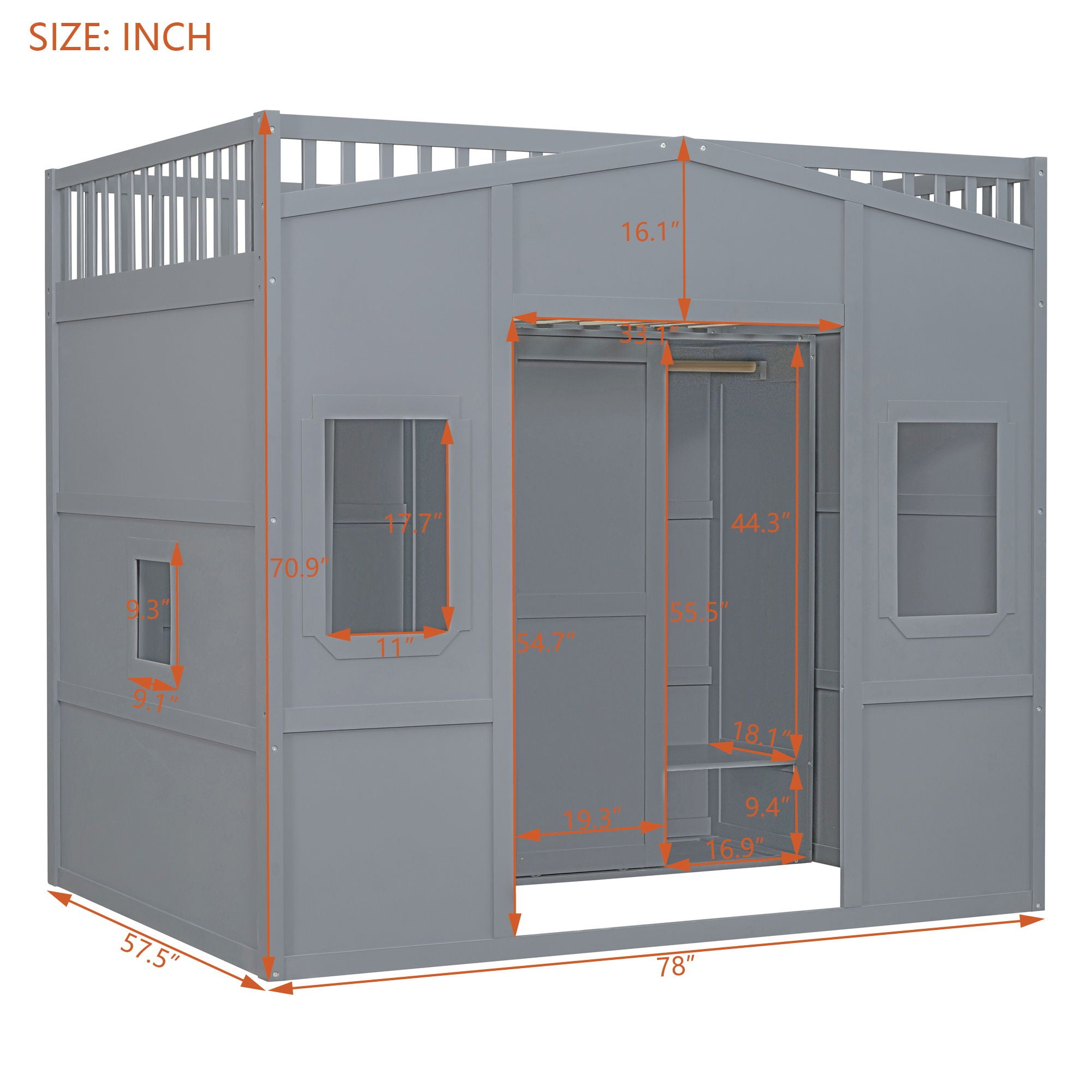 Loft Stylish Bed With Ladder And Wardrobe