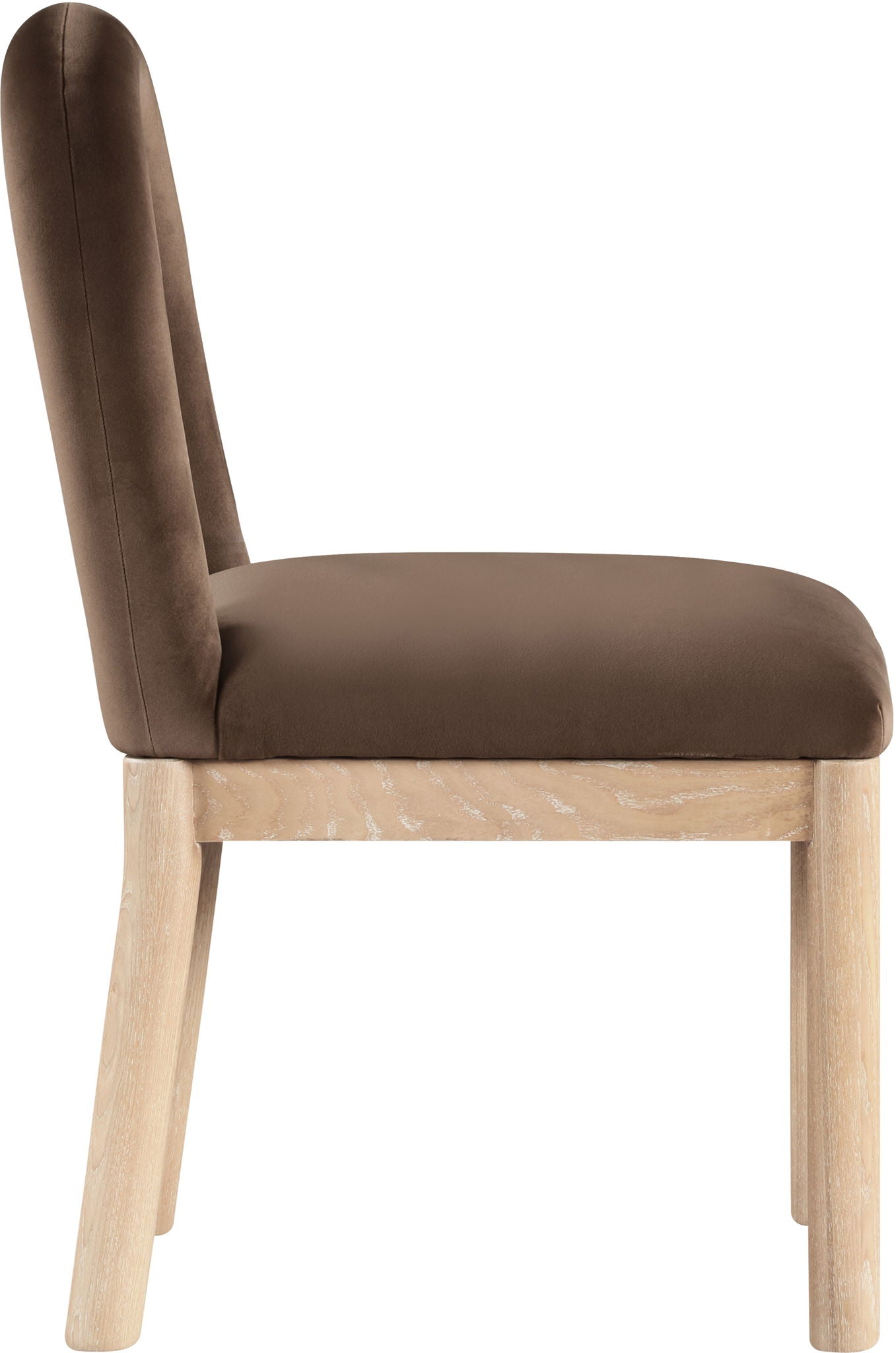 Conrad - Velvet Dining Chair With Natural Legs