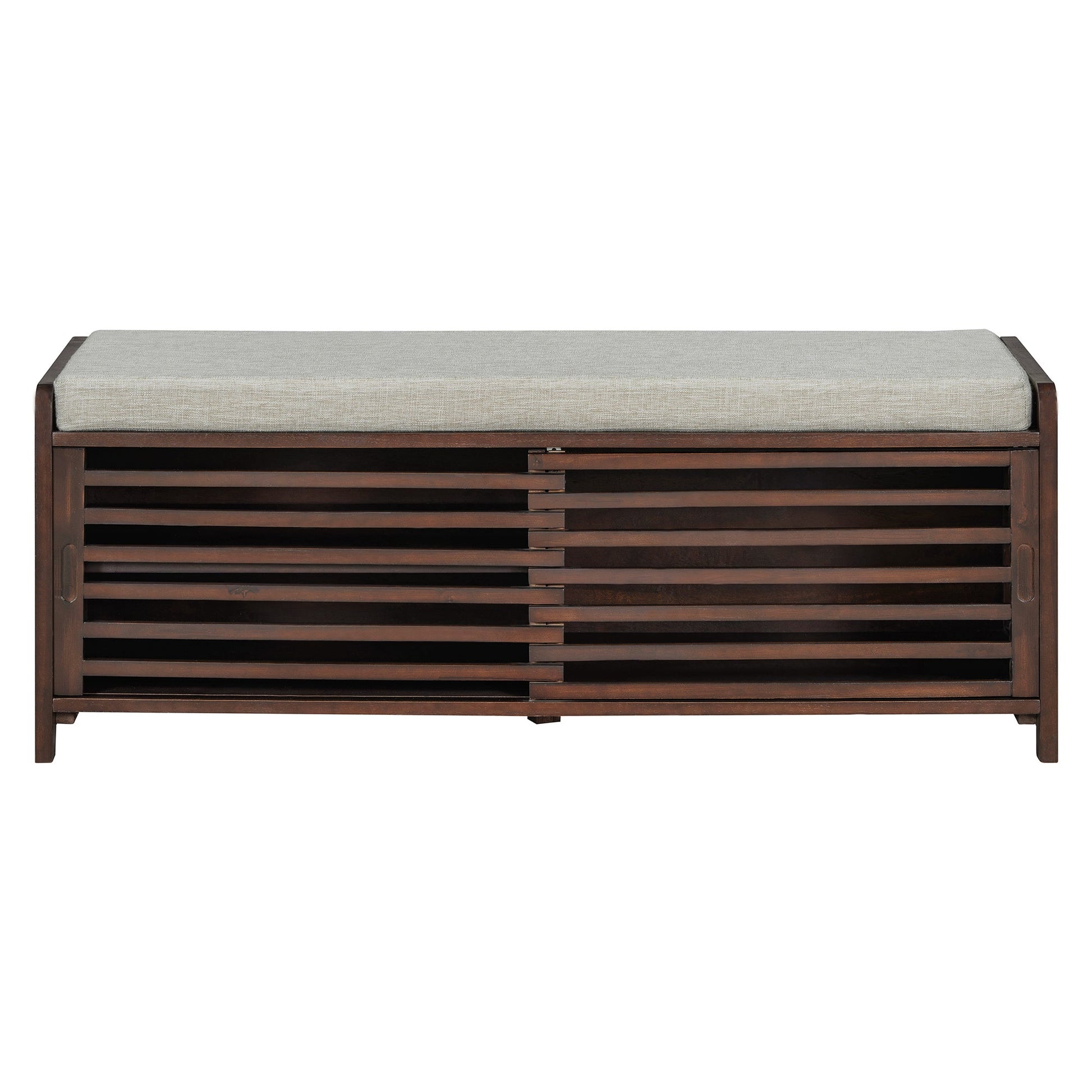 Shoe Bench with Storage and Cushion (Espresso) - Best Buy Furniture