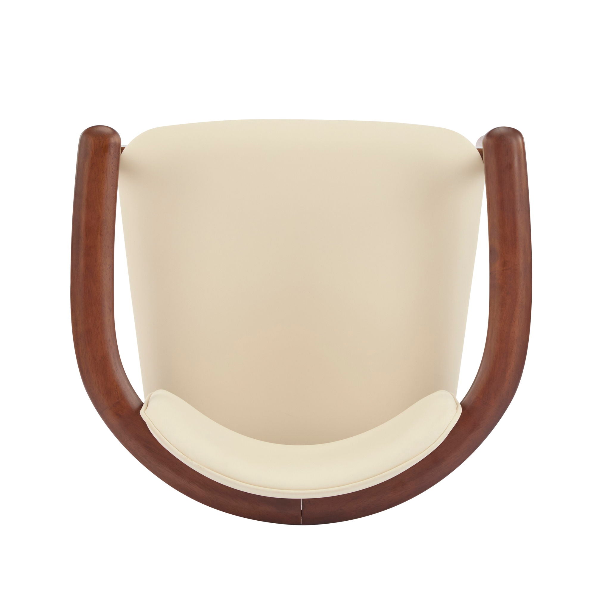 Dining Room Chairs, Ideal For Home & Kitchen (Set of 2) - Beige / Dark Walnut