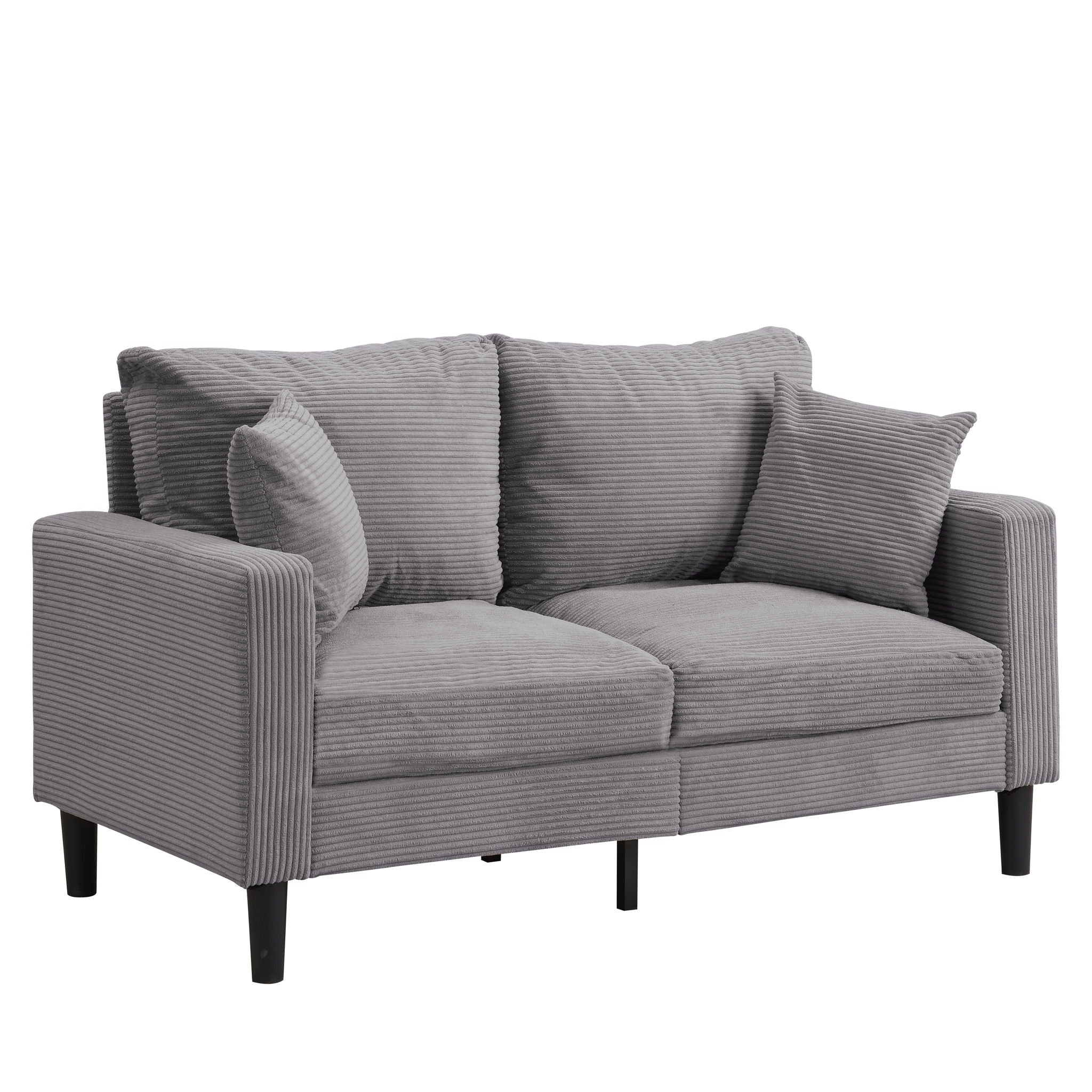 Modern Upholstered 2 Piece Sofa Set With 3 Seater And 2 Seater