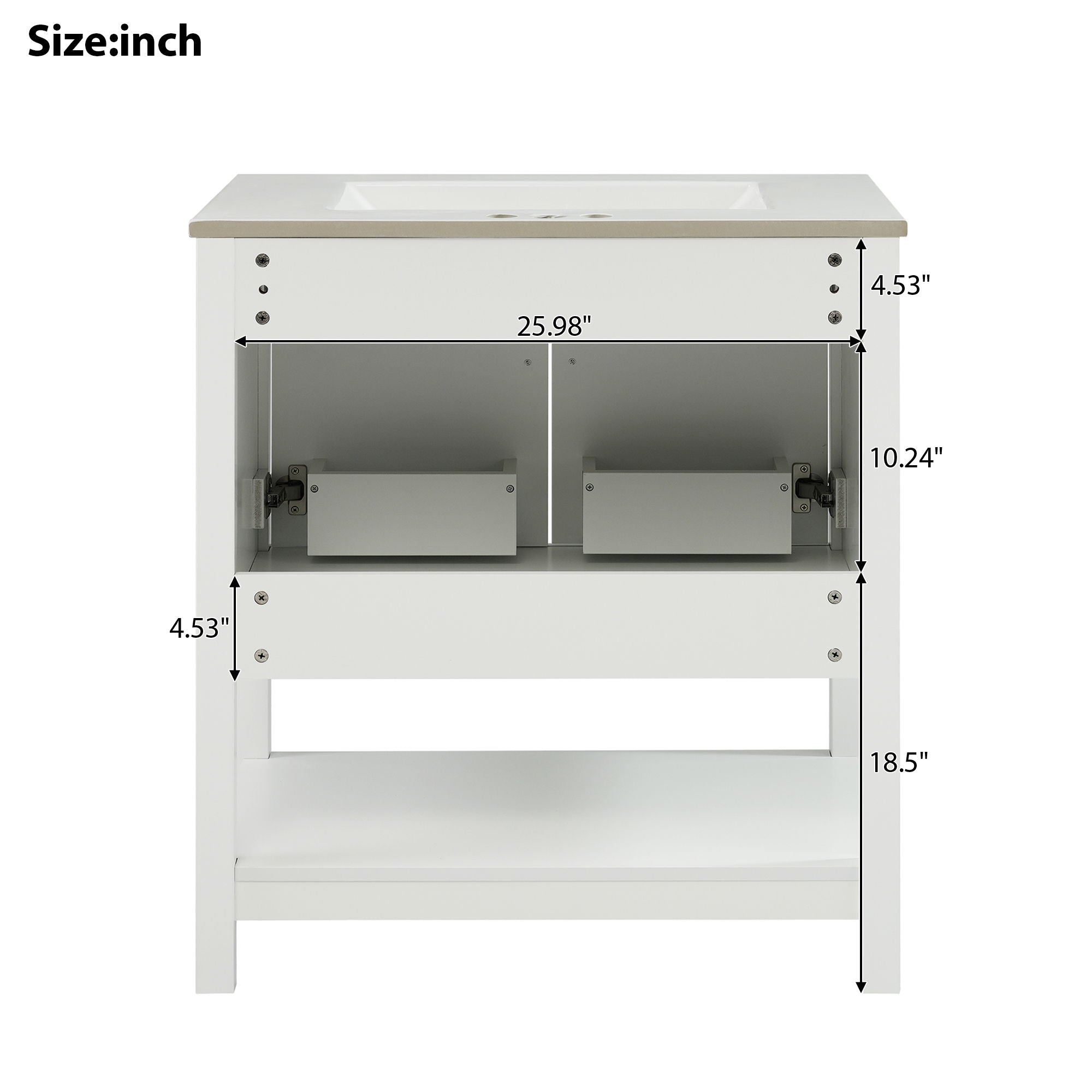 Elegant Bathroom Vanity With Ceramic Sink And Versatile Storage - Best Buy Furniture