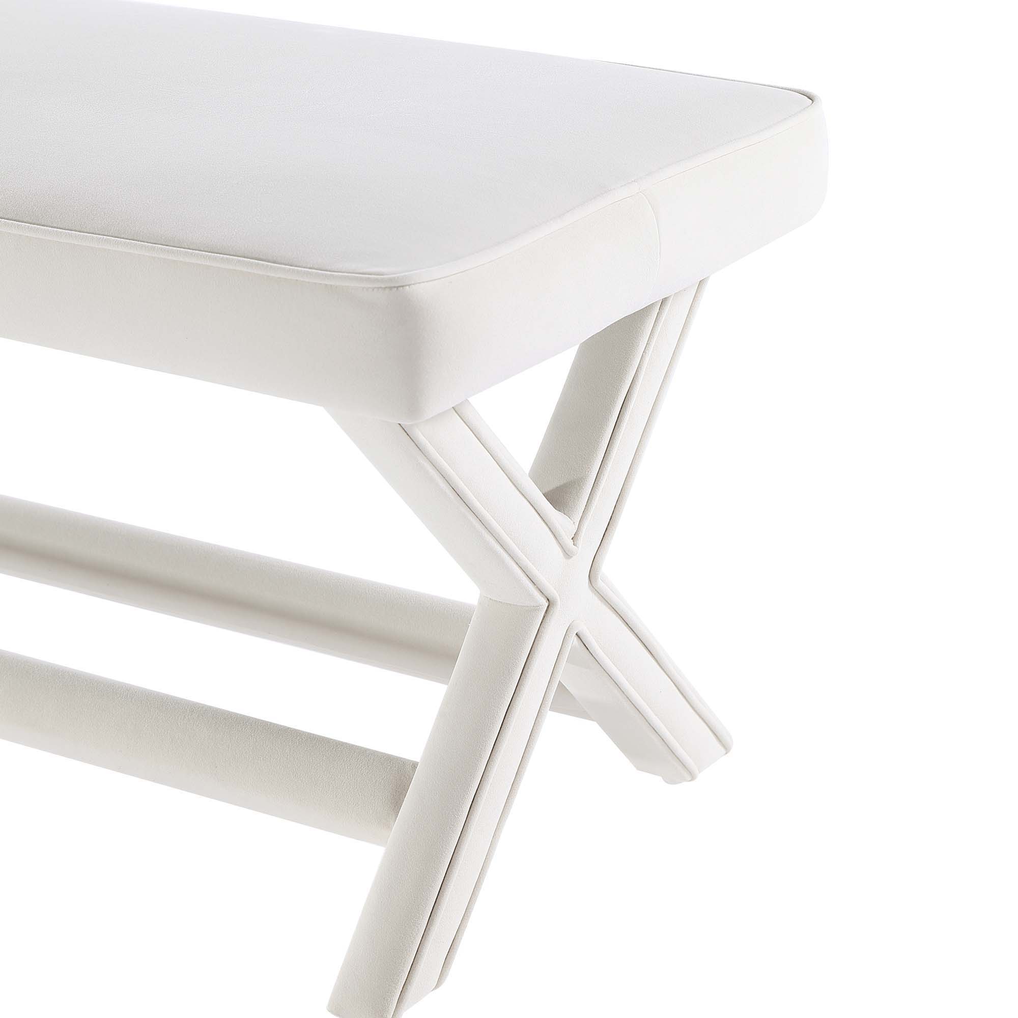 Abigail - Accent Bench With Piped Cushion