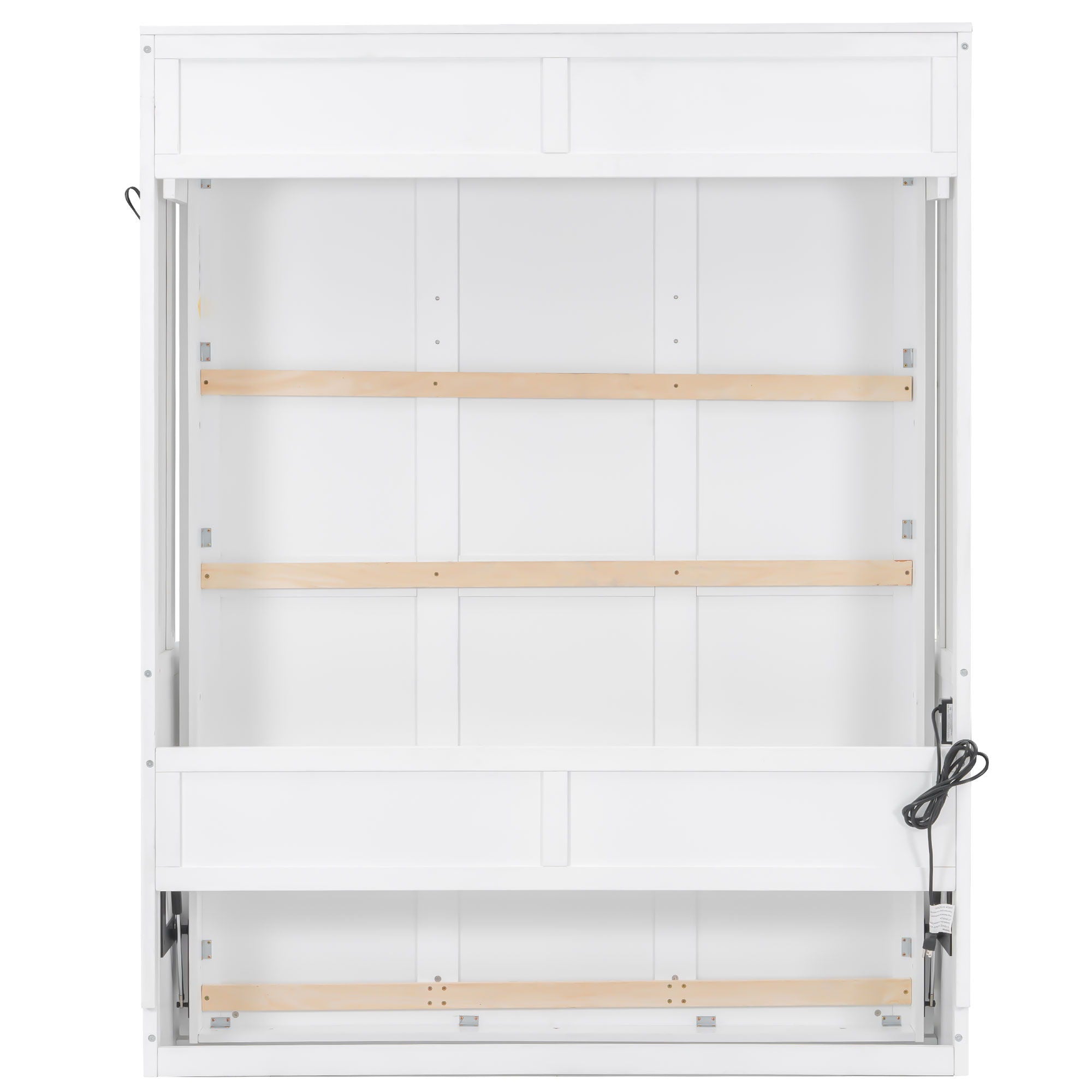 Murphy Bed With Desk, LED Lights & USB Charging Station