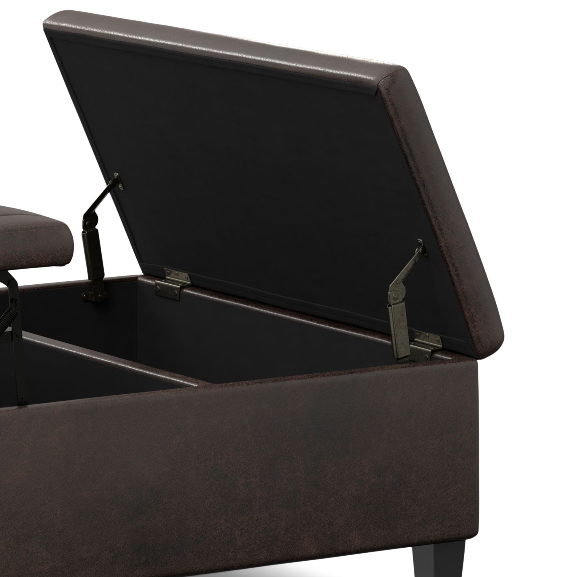 Ellis - Upholstered Coffee Table Storage Ottoman - Best Buy Furniture