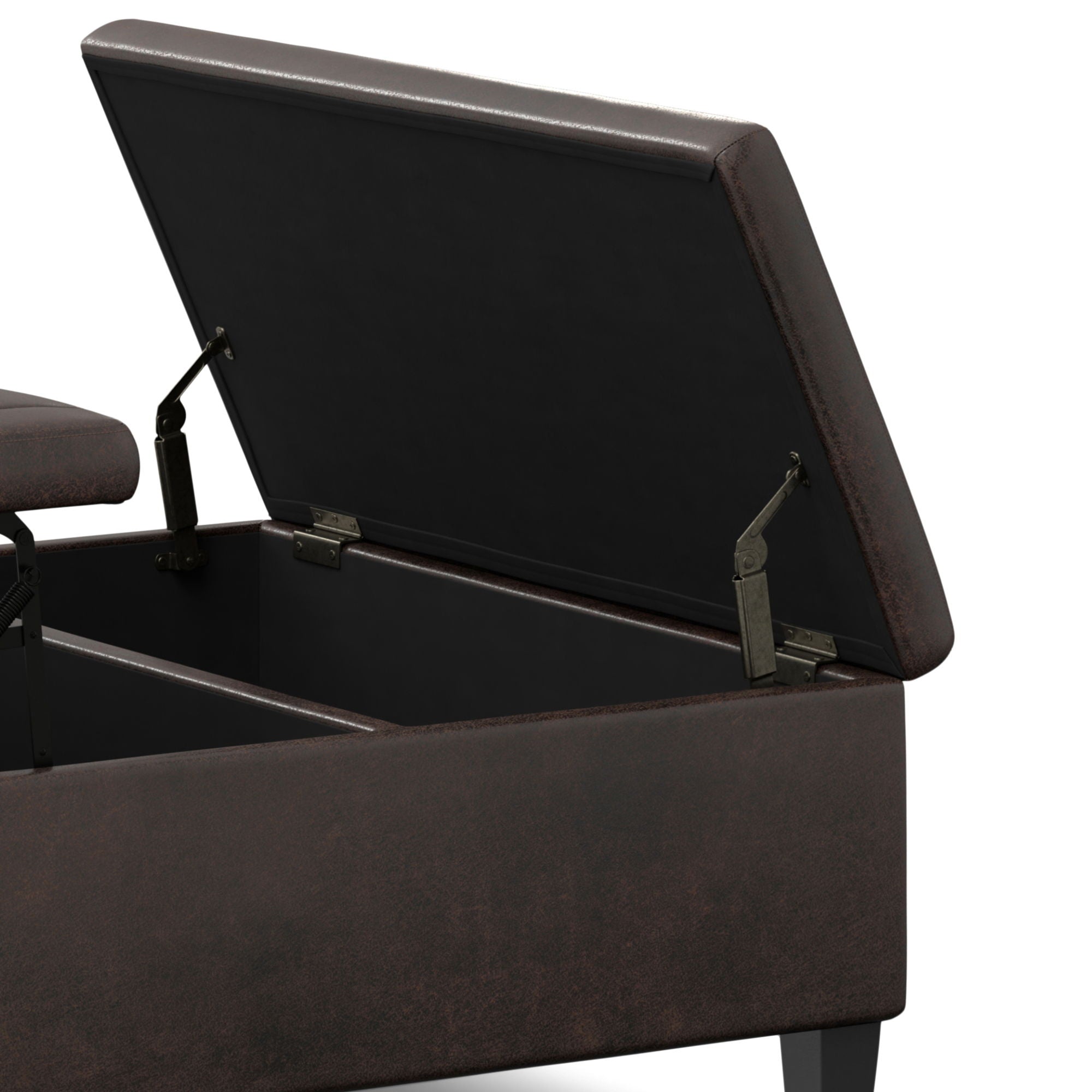 Ellis - Upholstered Coffee Table Storage Ottoman - Best Buy Furniture