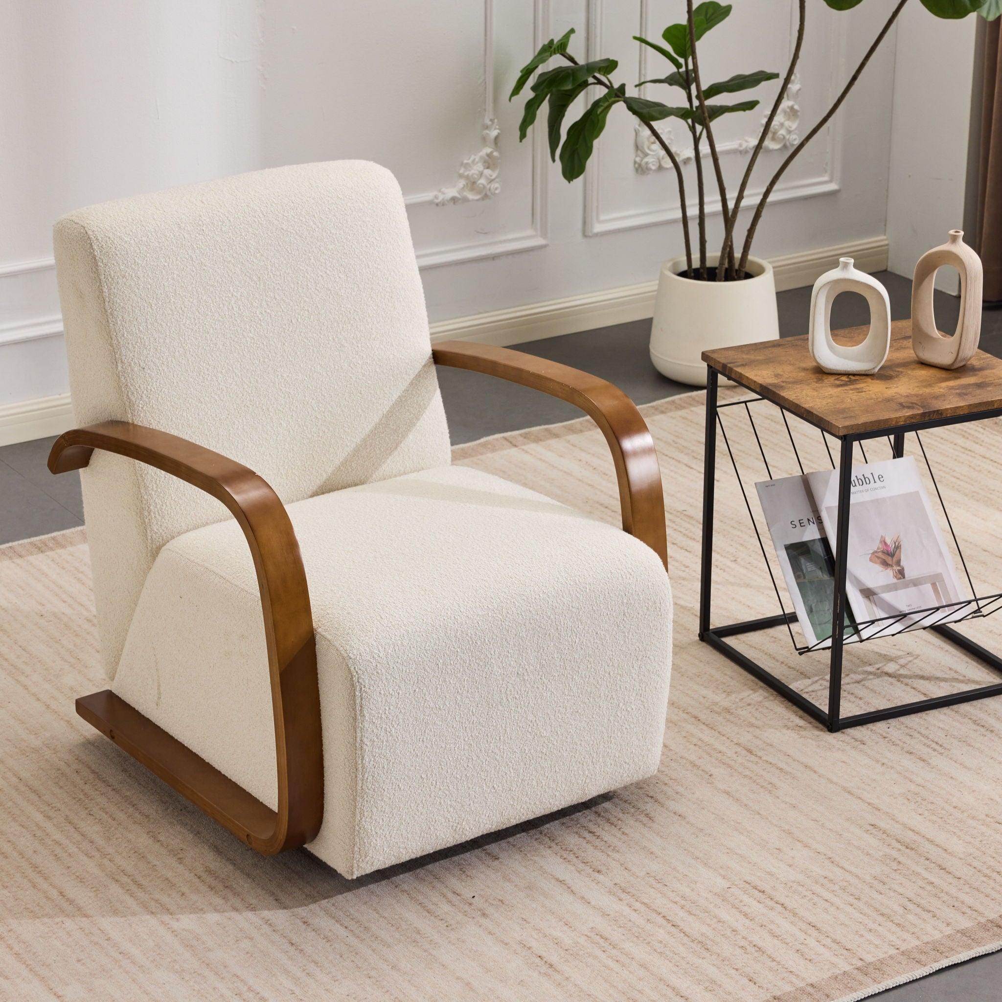 360° Swivel Accent Chair - Beige