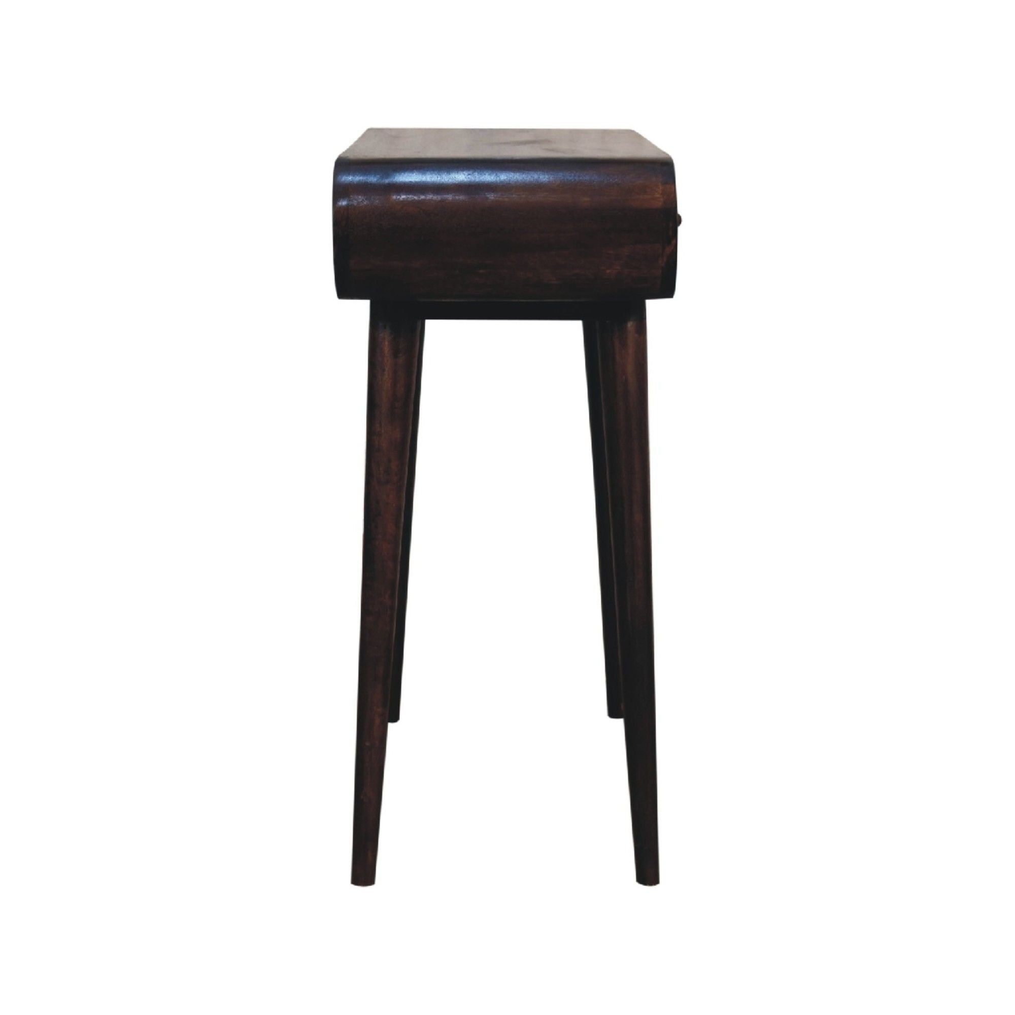Curved Edge Console Table - Walnut
