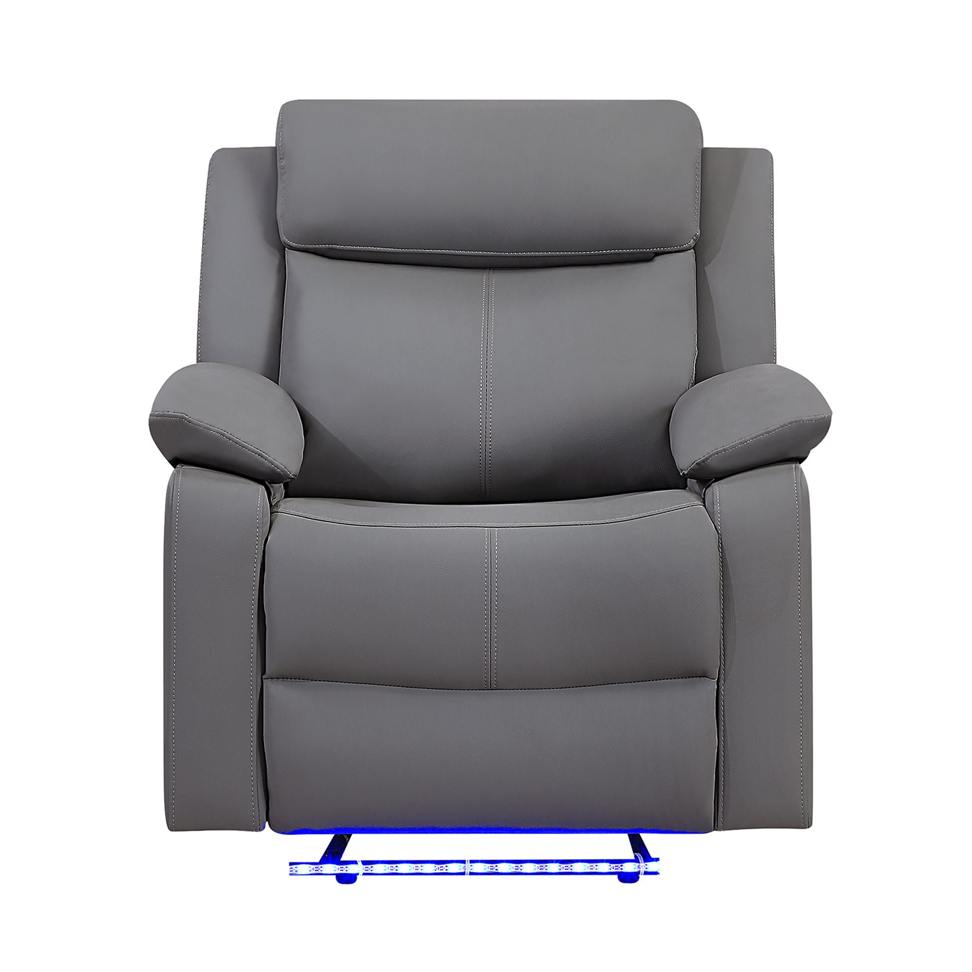 Blanche - Glider Recliner With LED, Pillow Top Arms