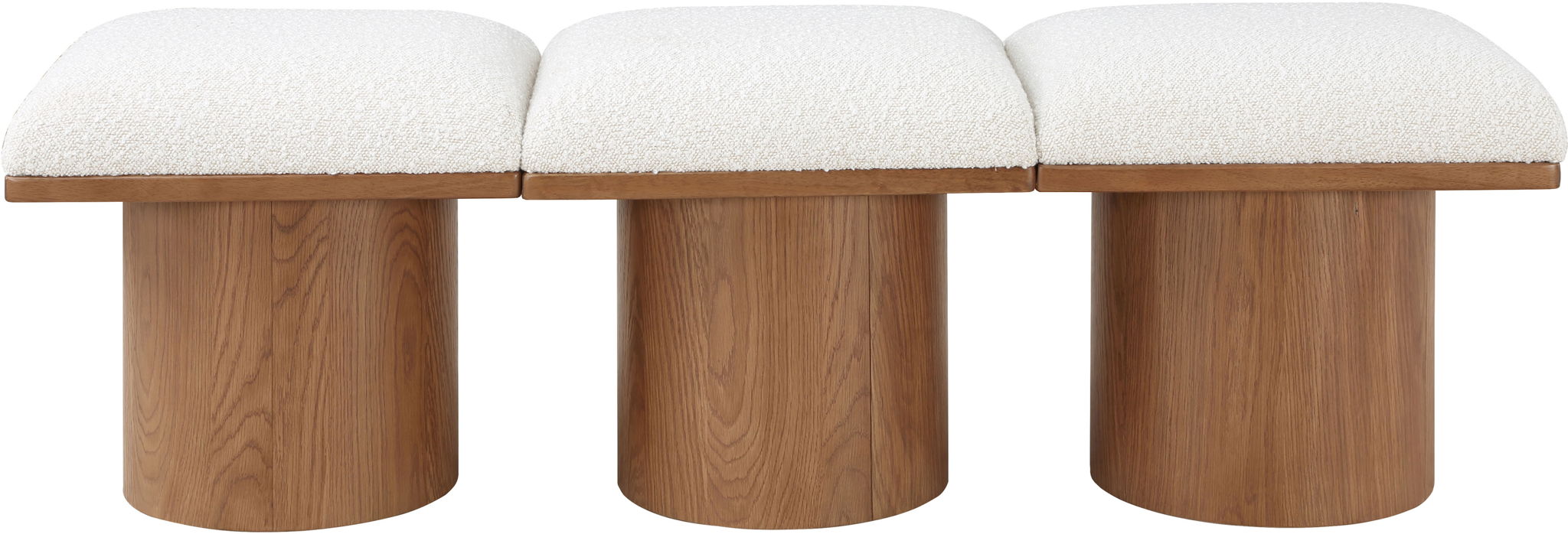 Pavilion - 3 Piece Modular Bench With Brown Base