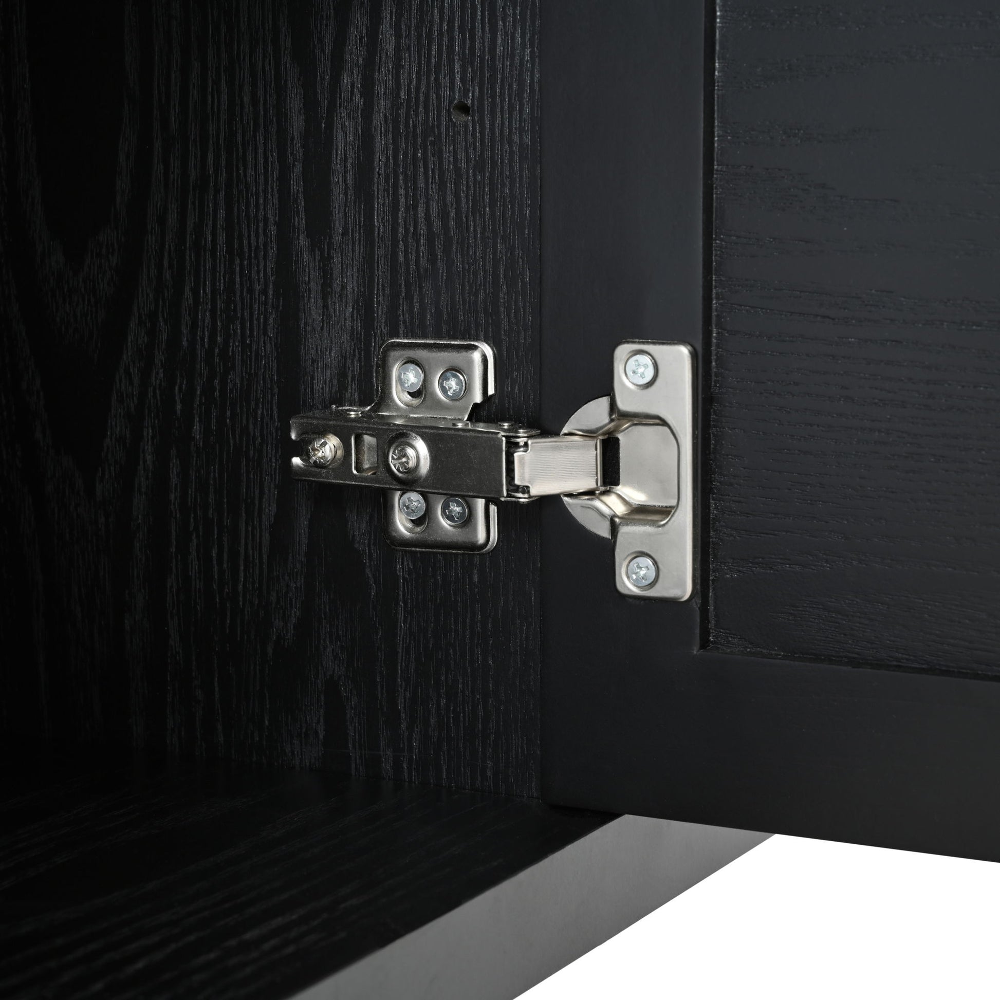 Stylish Storage Cabinet Sideboard With Unique Geometric Circle Door Design - Black - Best Buy Furniture