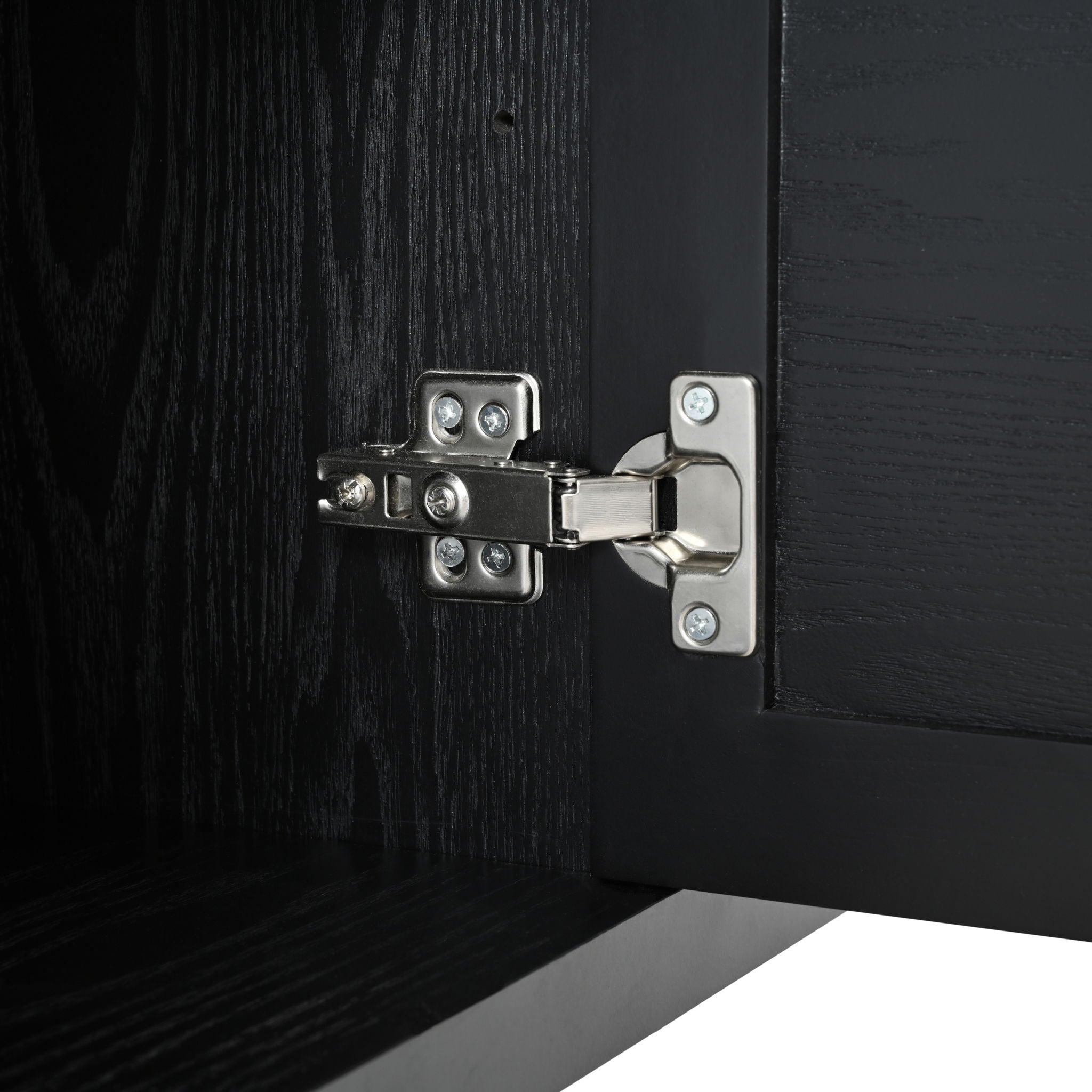 Stylish Storage Cabinet Sideboard With Unique Geometric Circle Door Design - Black - Best Buy Furniture