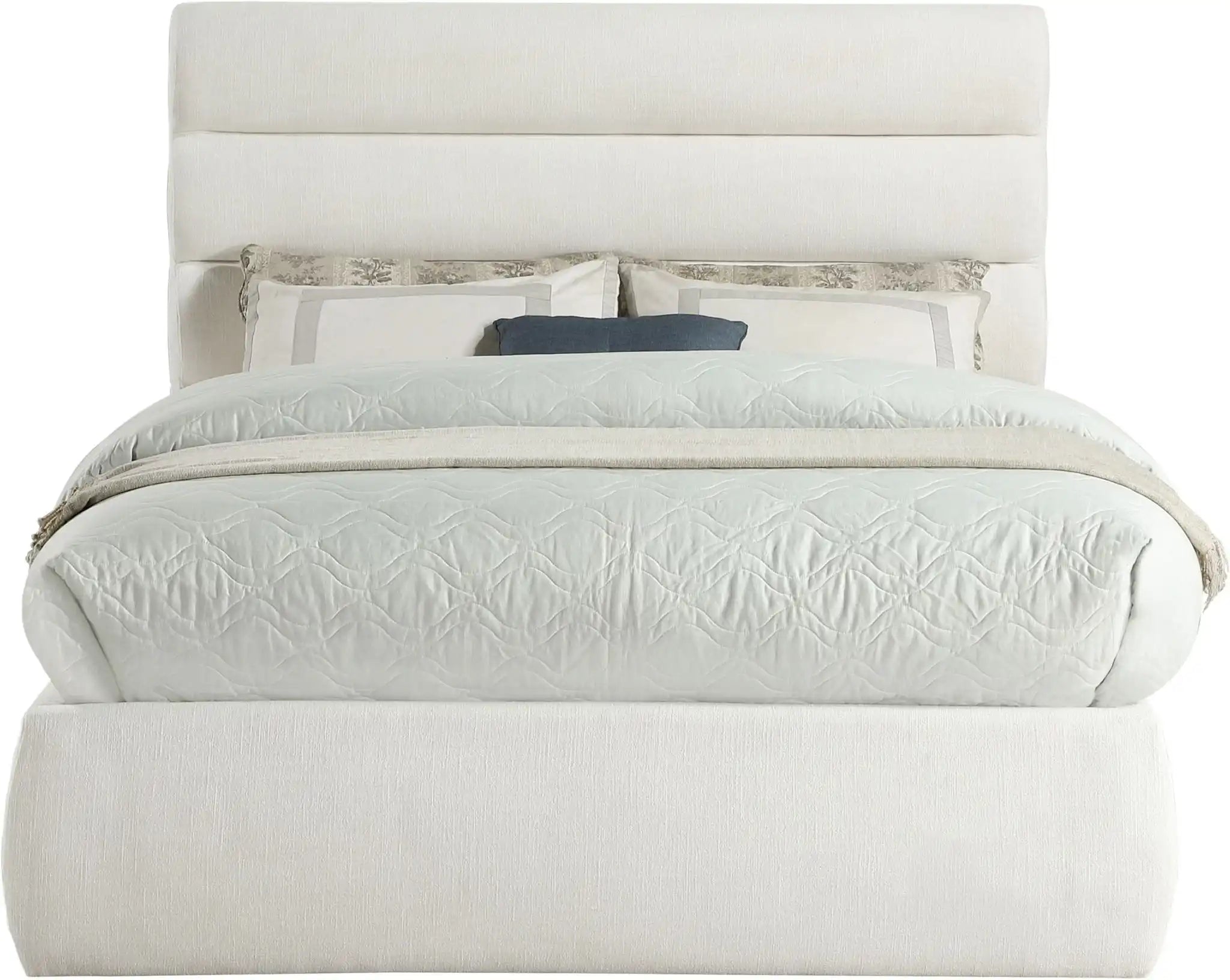 Adam - Linen Fabric Bed With 52" Headboard