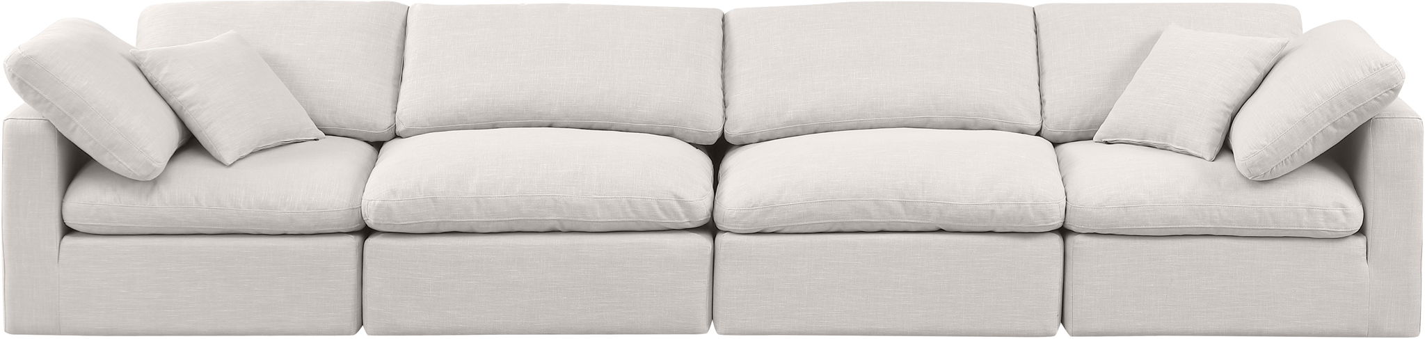Indulge - Linen 4 Seat Modular Sofa